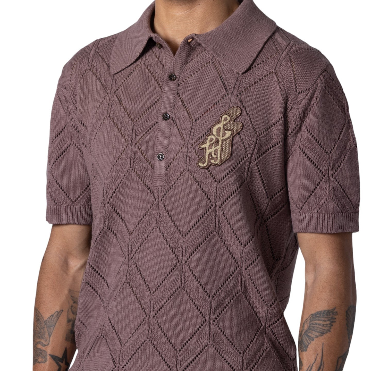 DIAMOND KNIT POLO