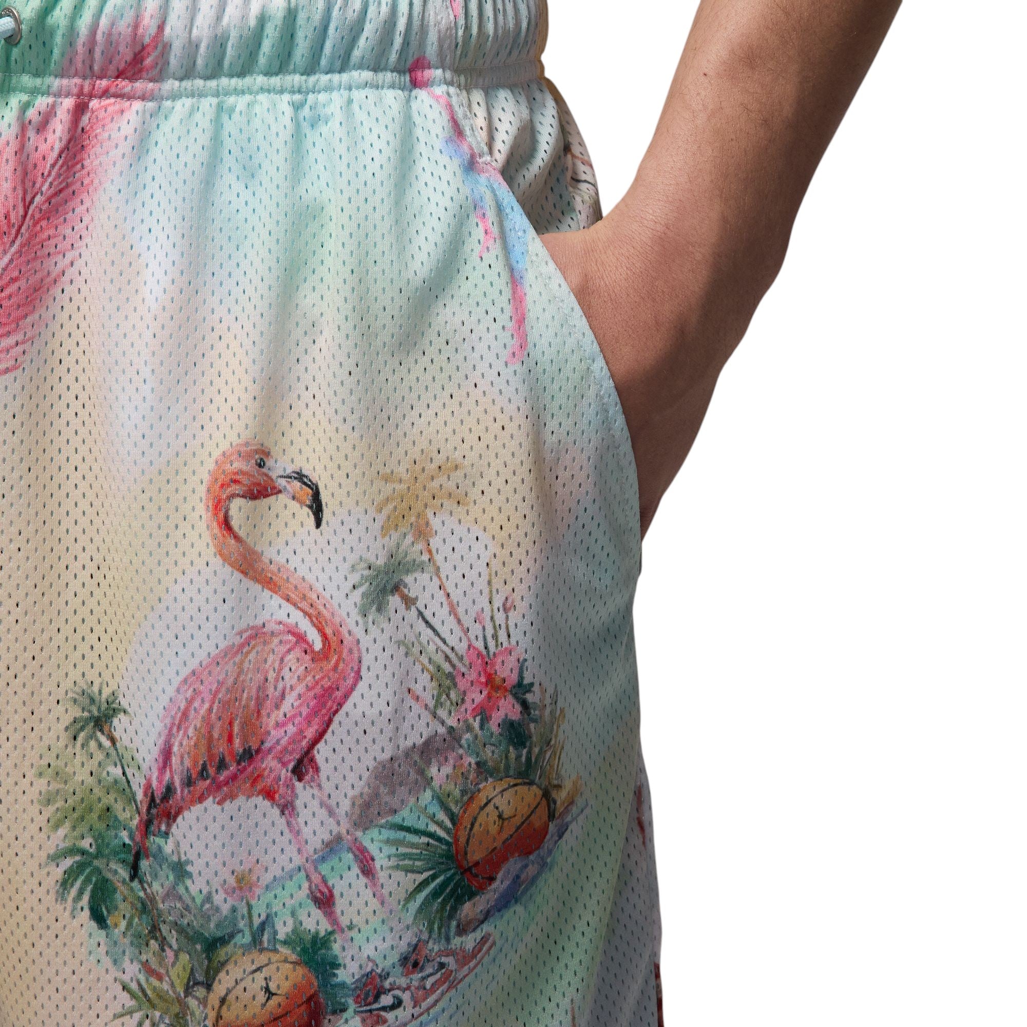 Essentials Printed Mesh Shorts Glacier Blue