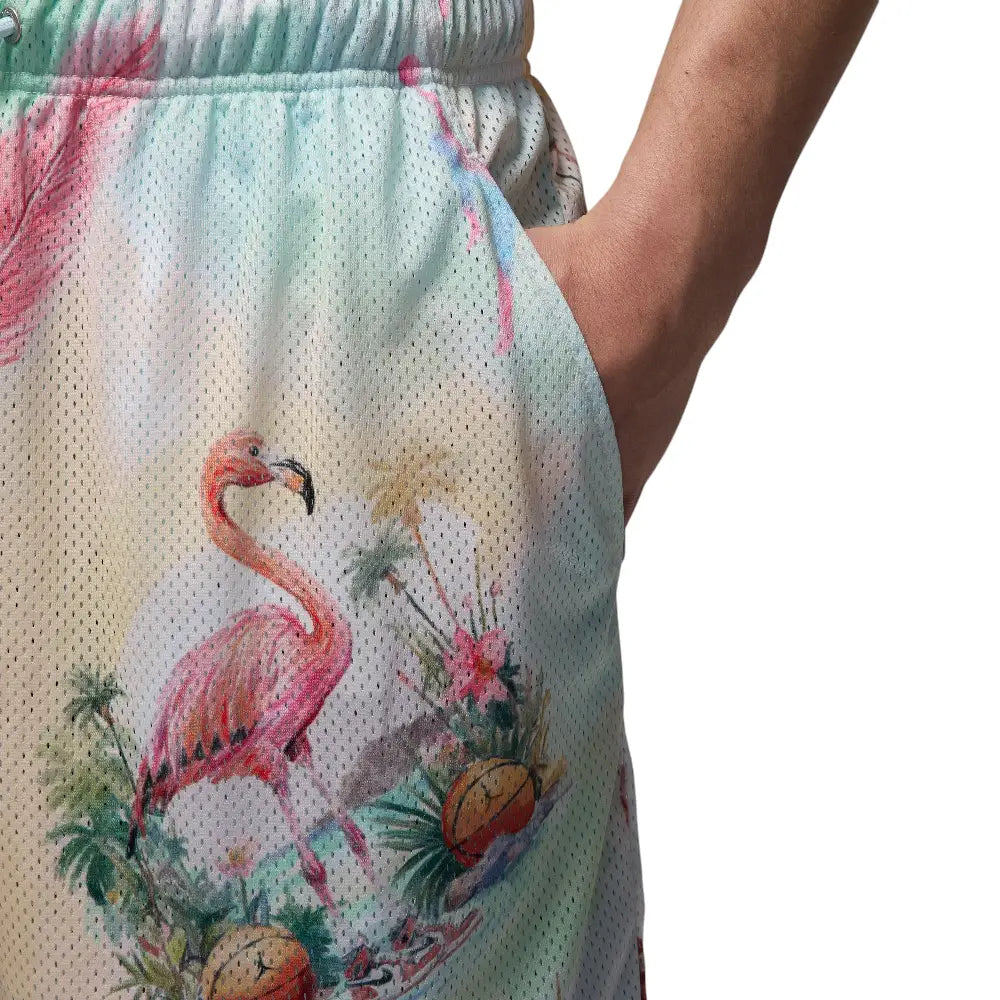 Essentials Printed Mesh Shorts Glacier Blue