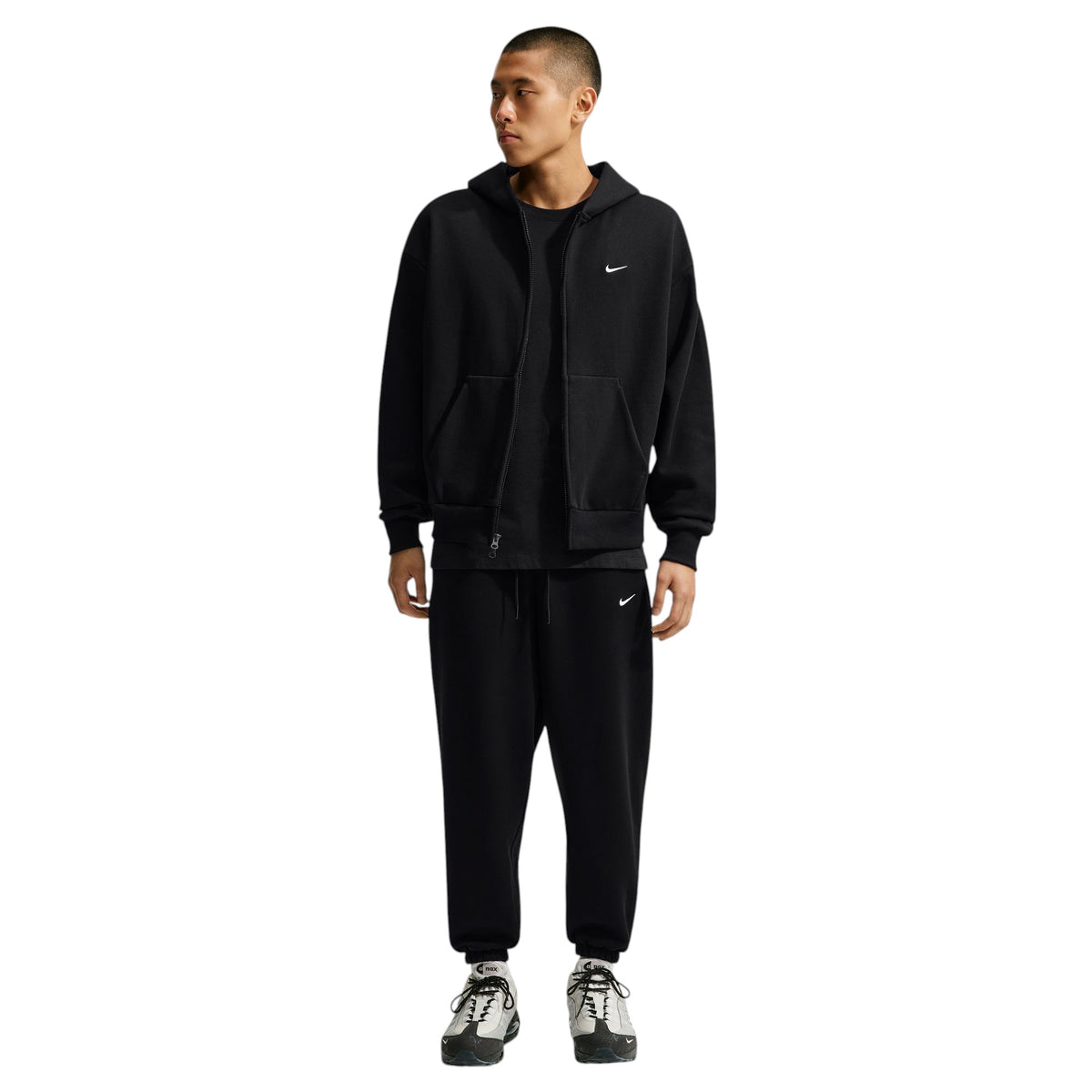 Solo Fleece Full-Zip Hoodie Black