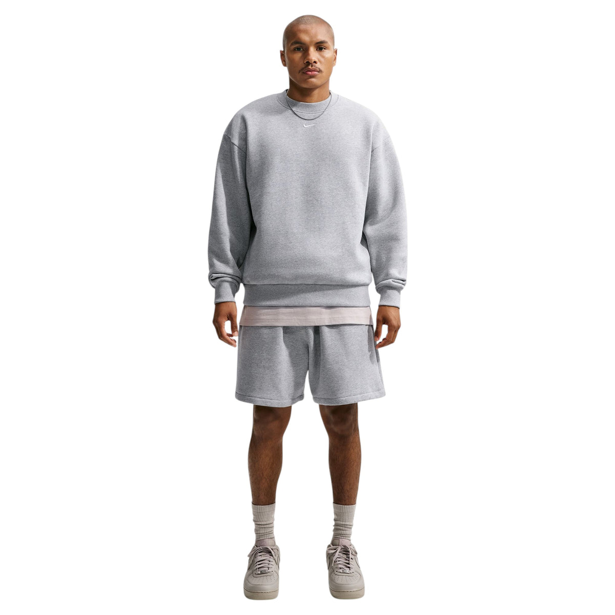 Solo Fleece Crew-Neck Sweatshirt Grey