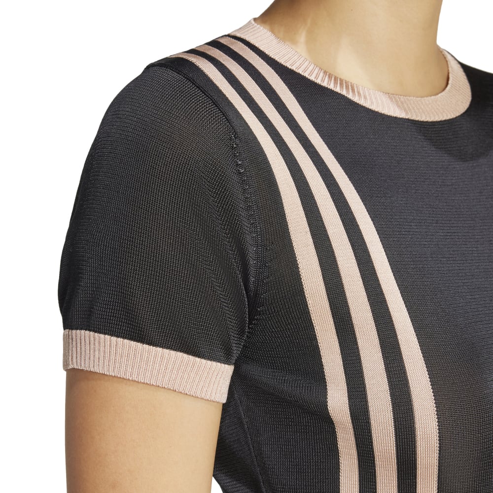 KNITTED 3S TEE      BLACK