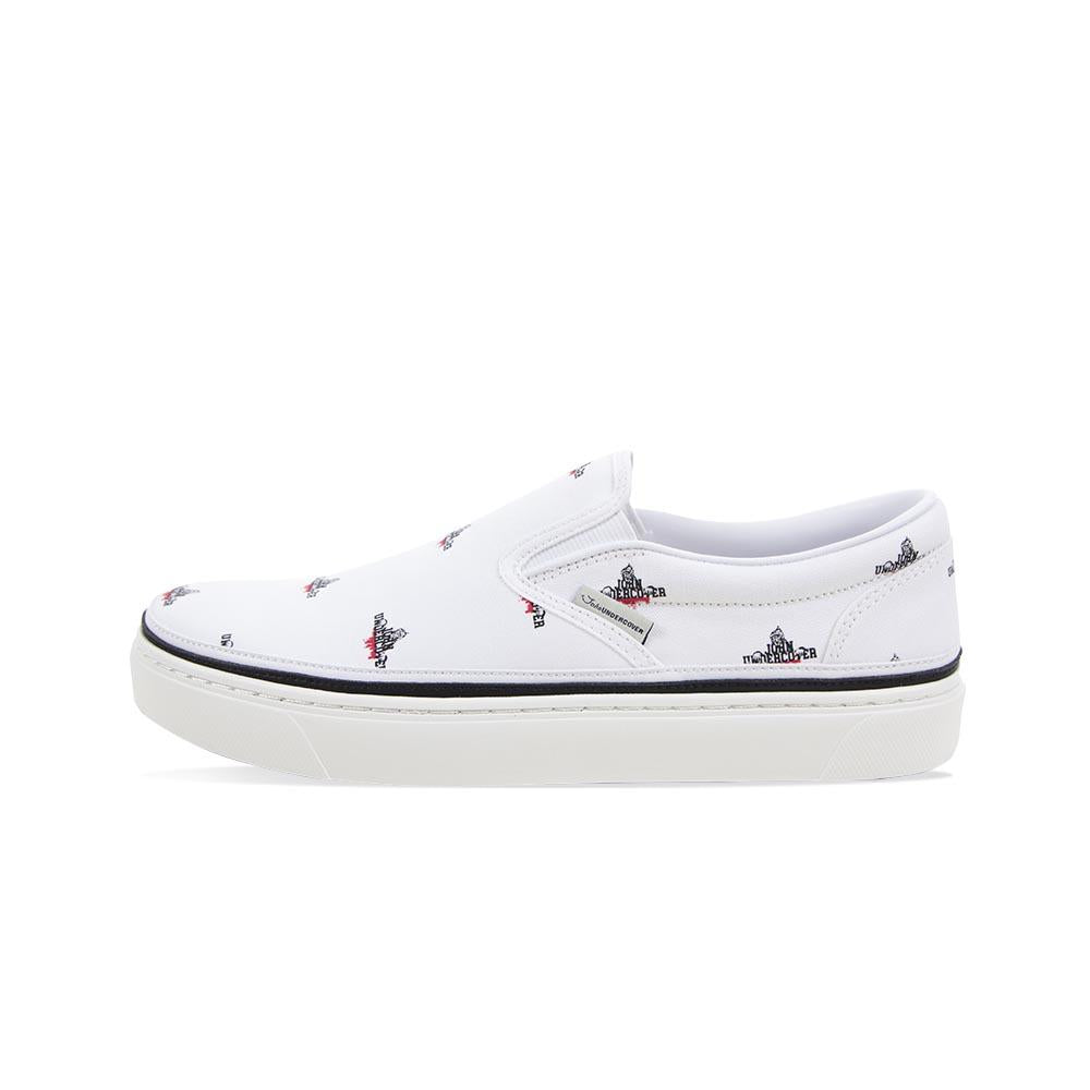 Men's S ipon Sneakers A   Over Print Bianco