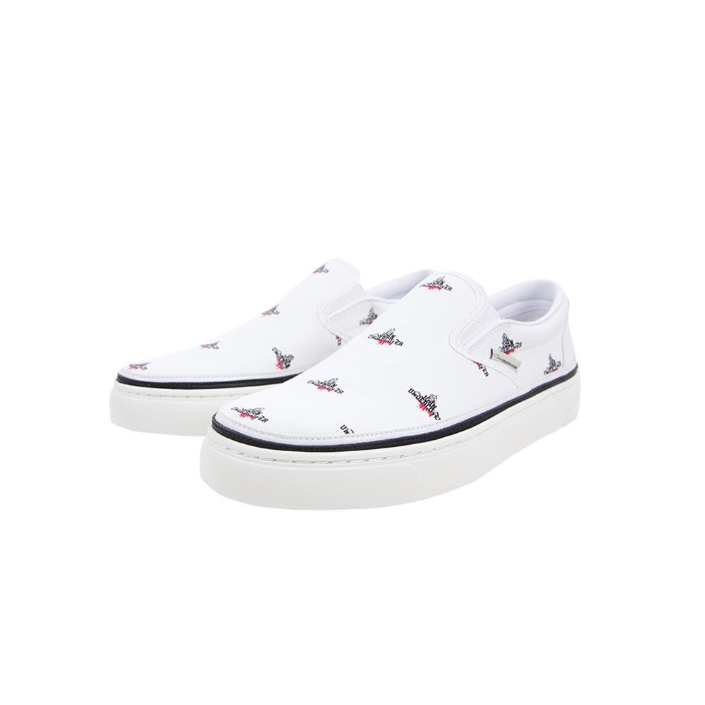 Men's S ipon Sneakers A   Over Print Bianco