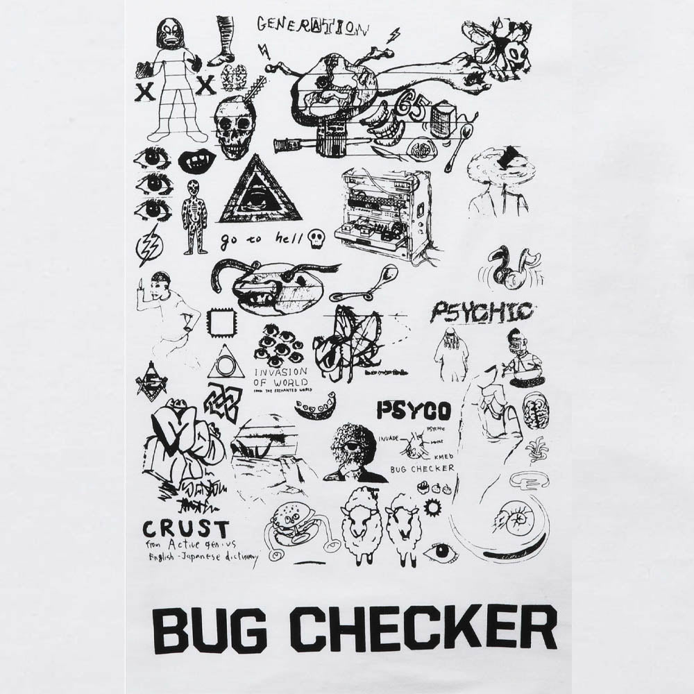 Men's Shirt Long Sleeves Bug Checker White
