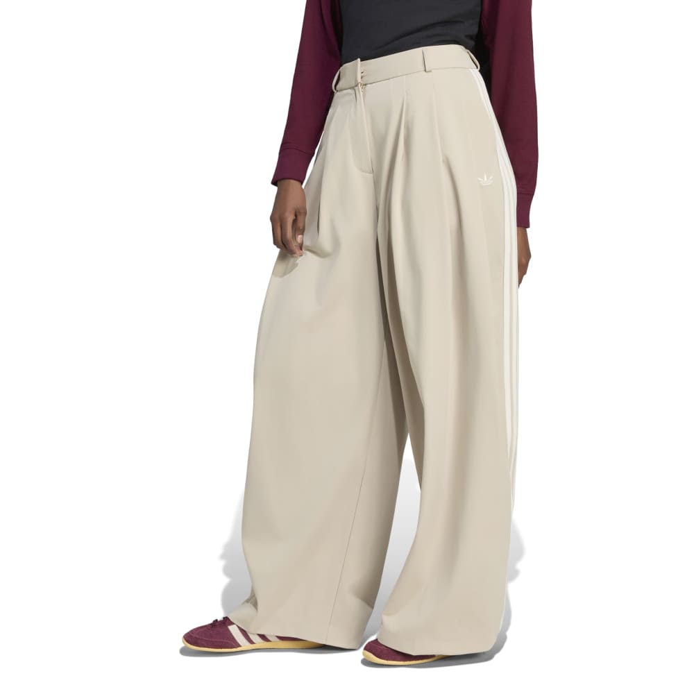 Pleated Track Pant White