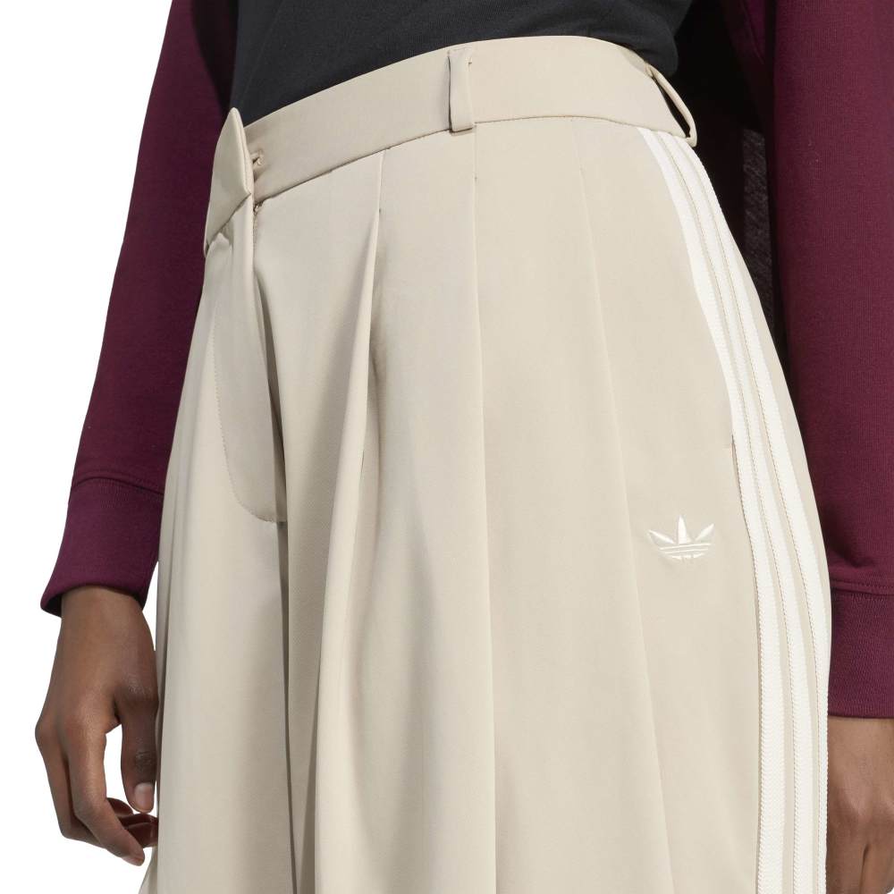 Pleated Track Pant White