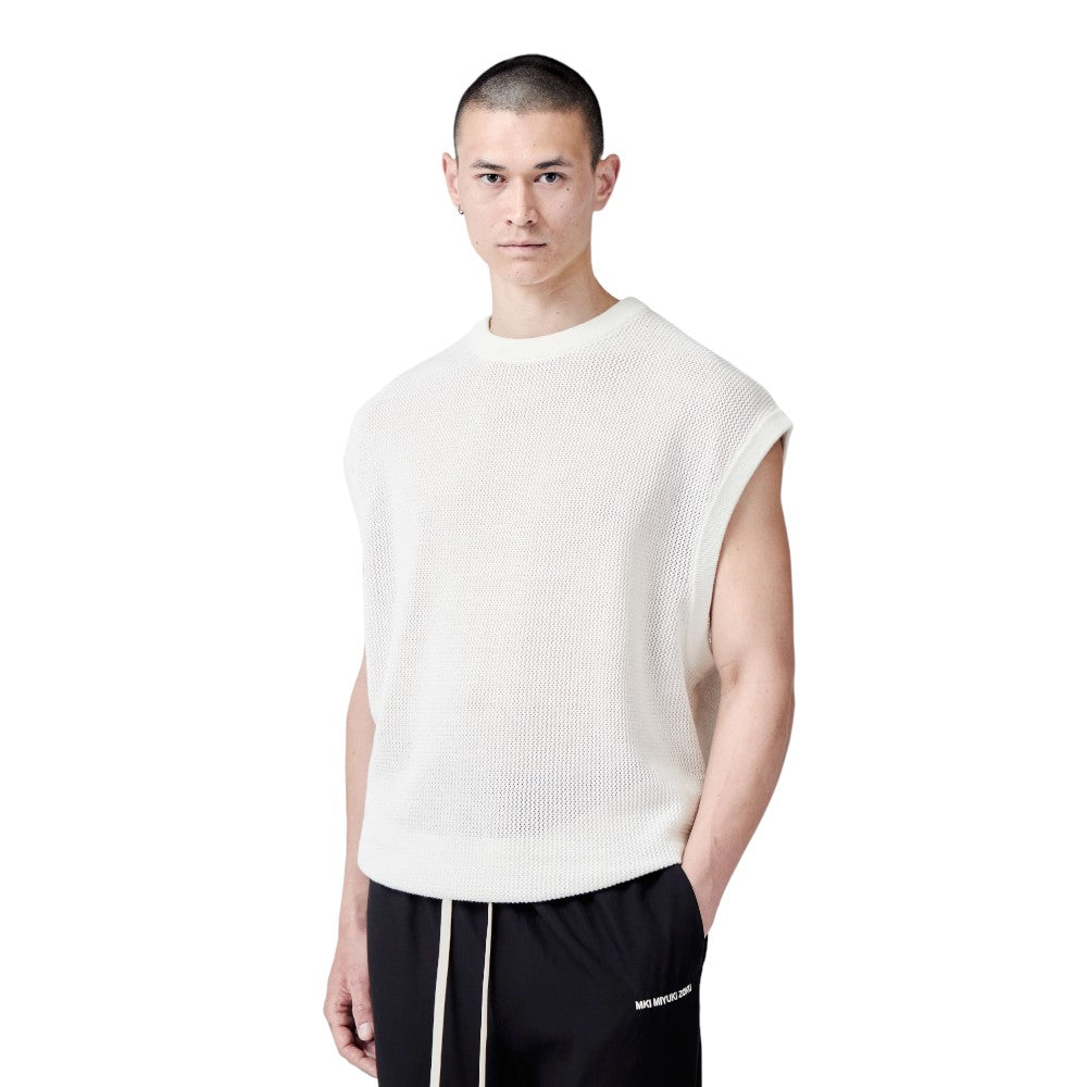 Loose Gauge Vest White