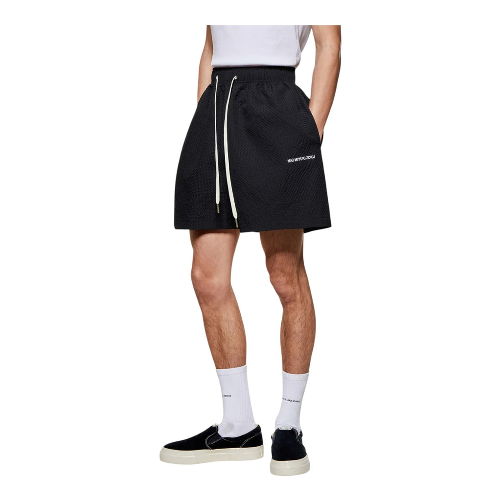 Seersucker Shorts Black