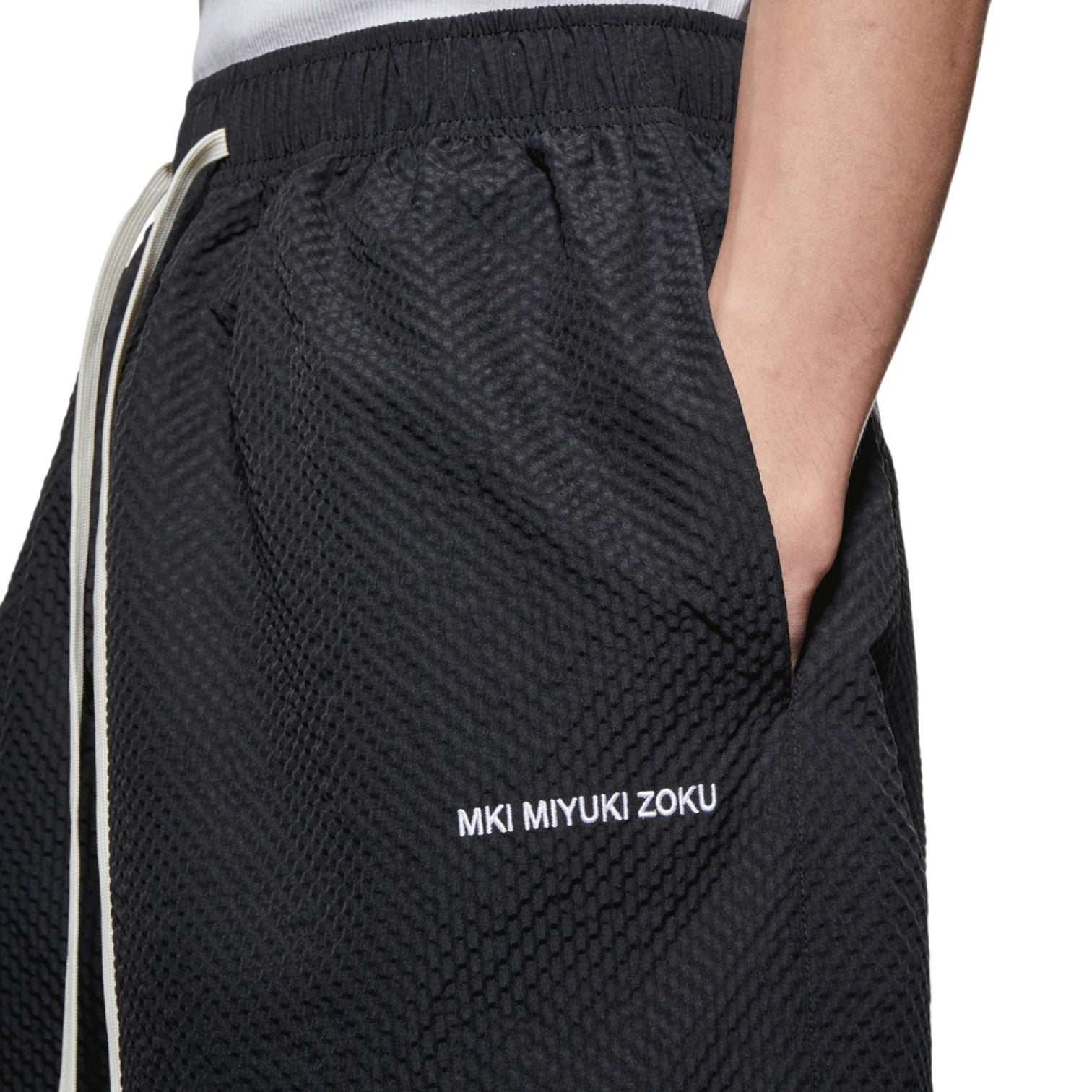 Seersucker Shorts Black