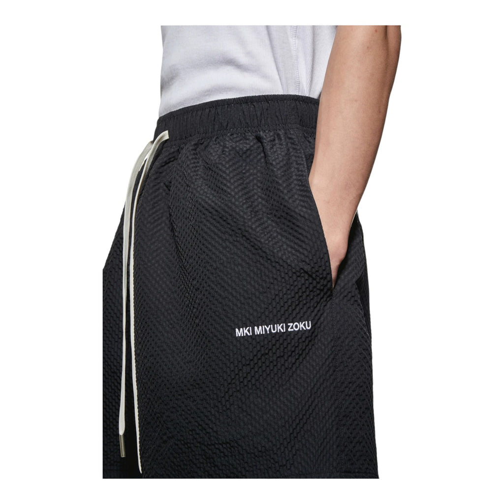 Seersucker Shorts Black