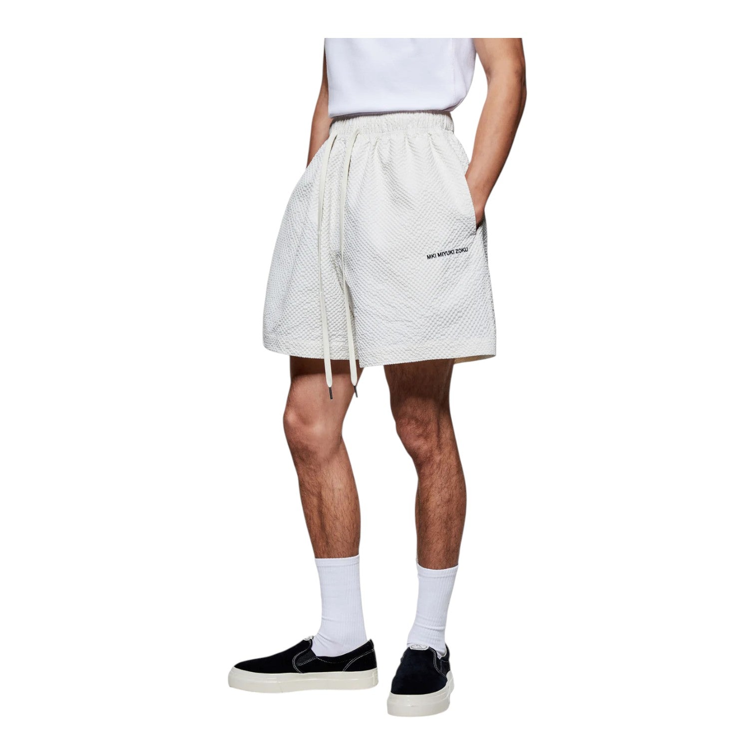 Seersucker Shorts Bone