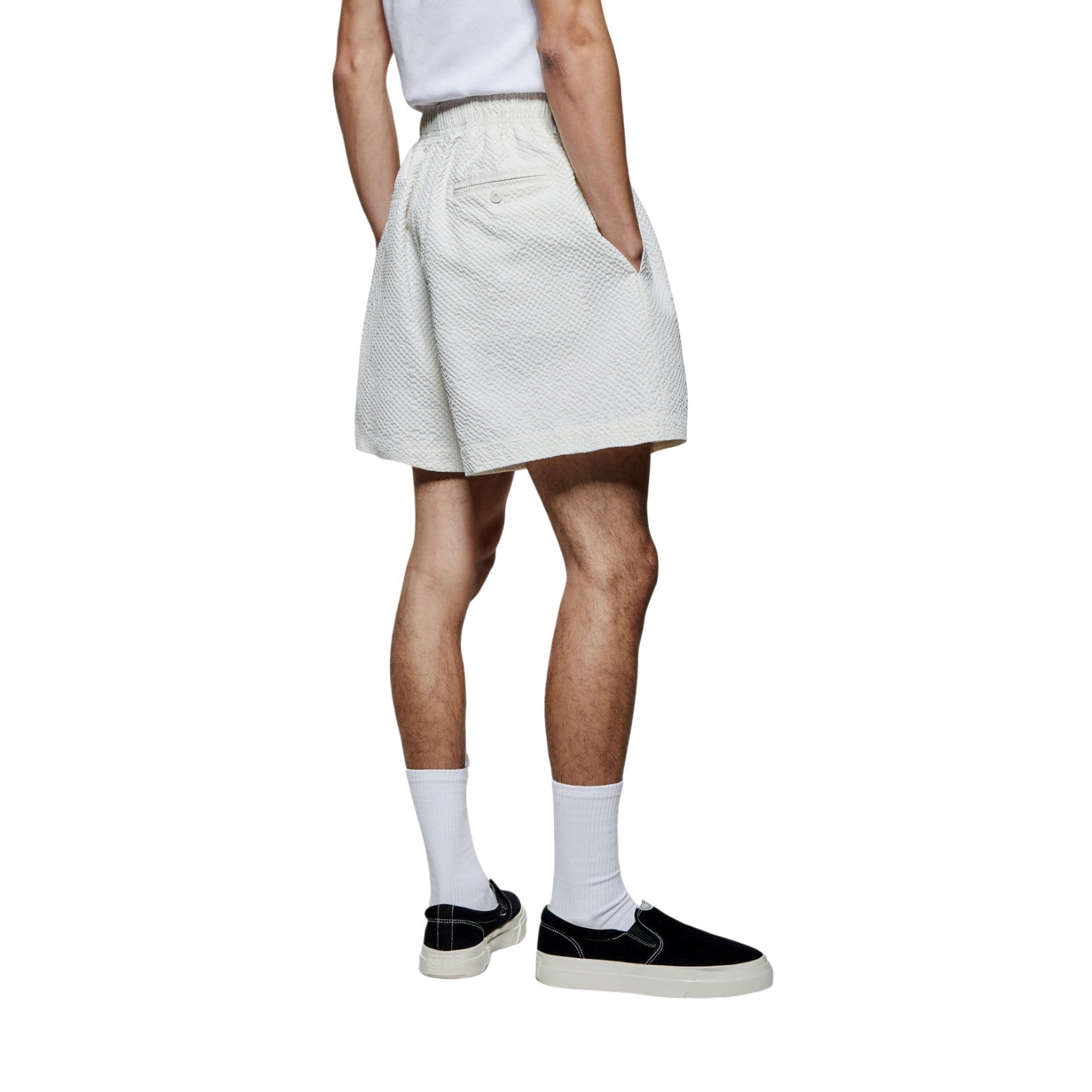 Seersucker Shorts Bone