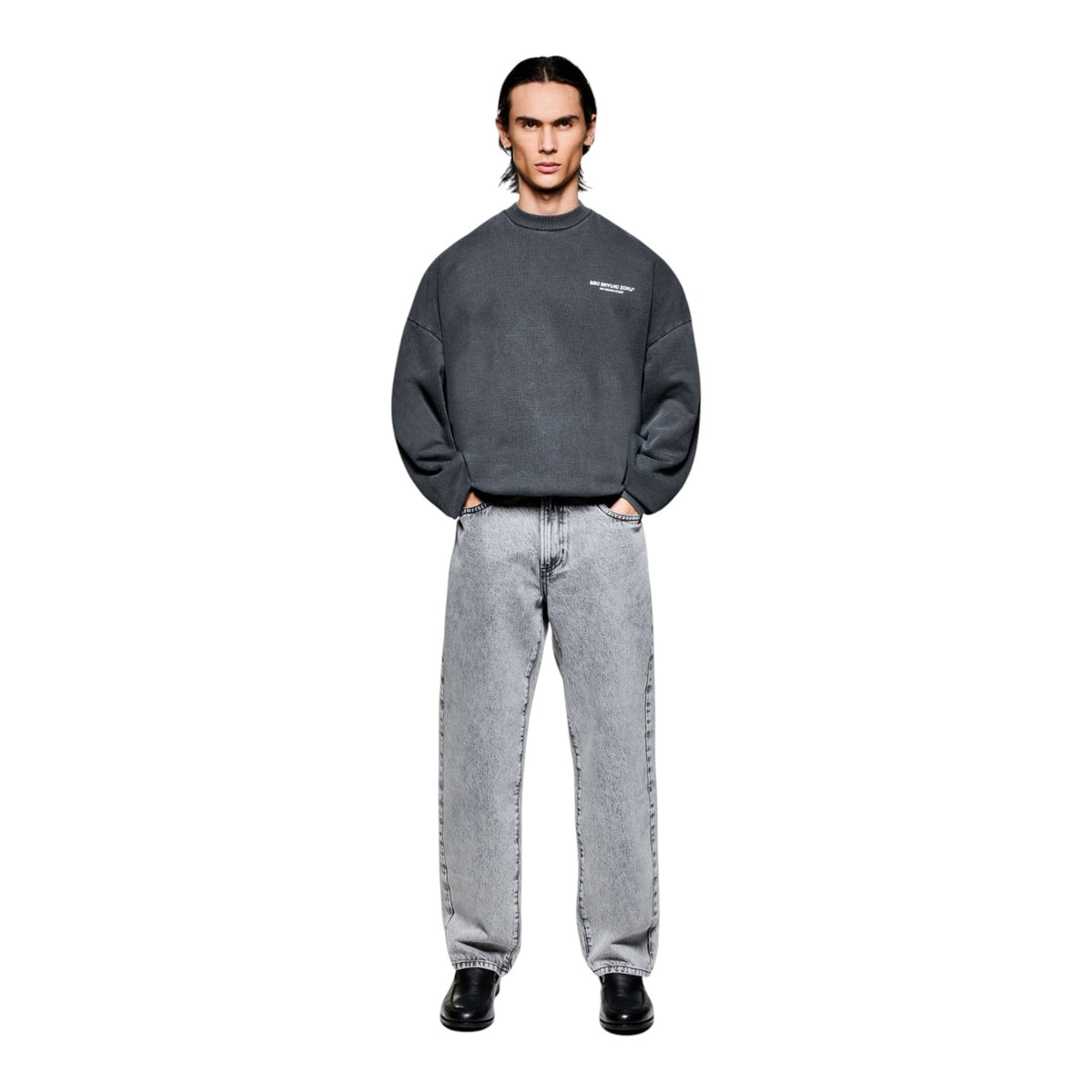 DESIGN STUDIO CREWNECK SWEAT PIGMENT BLACK