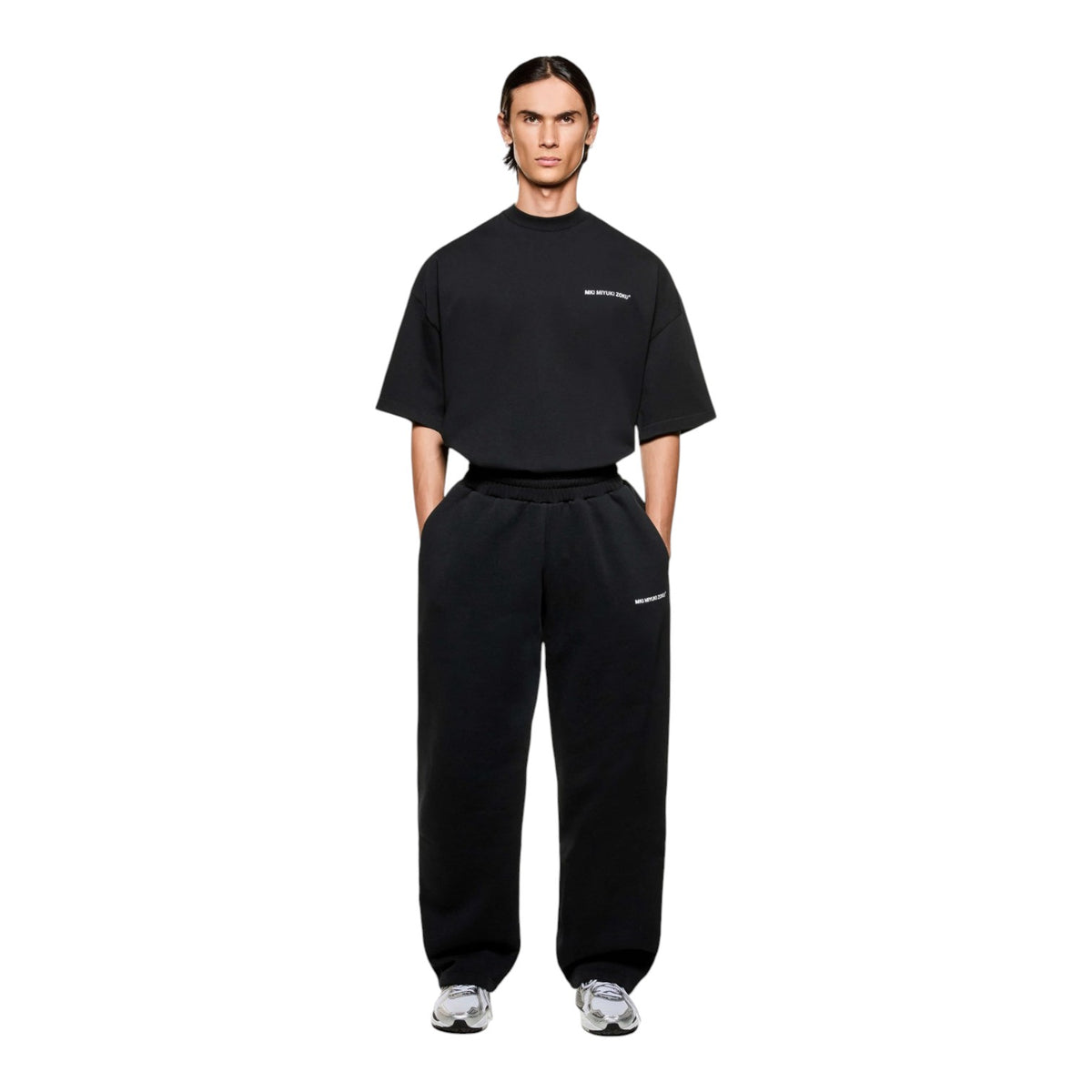 UNIFORM WIDE LEG JOGGERS BLACK