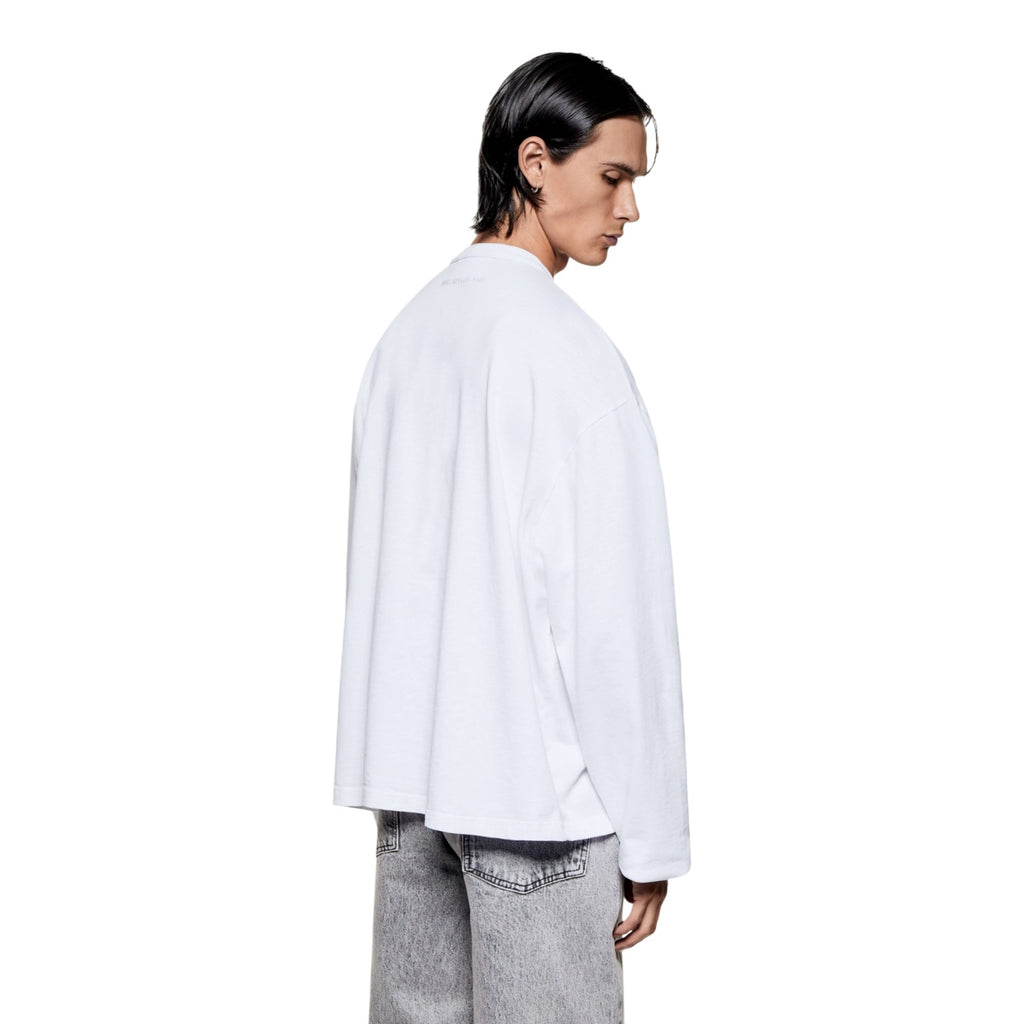 220 Gsm Slub Long Sleeve T-Shirt White