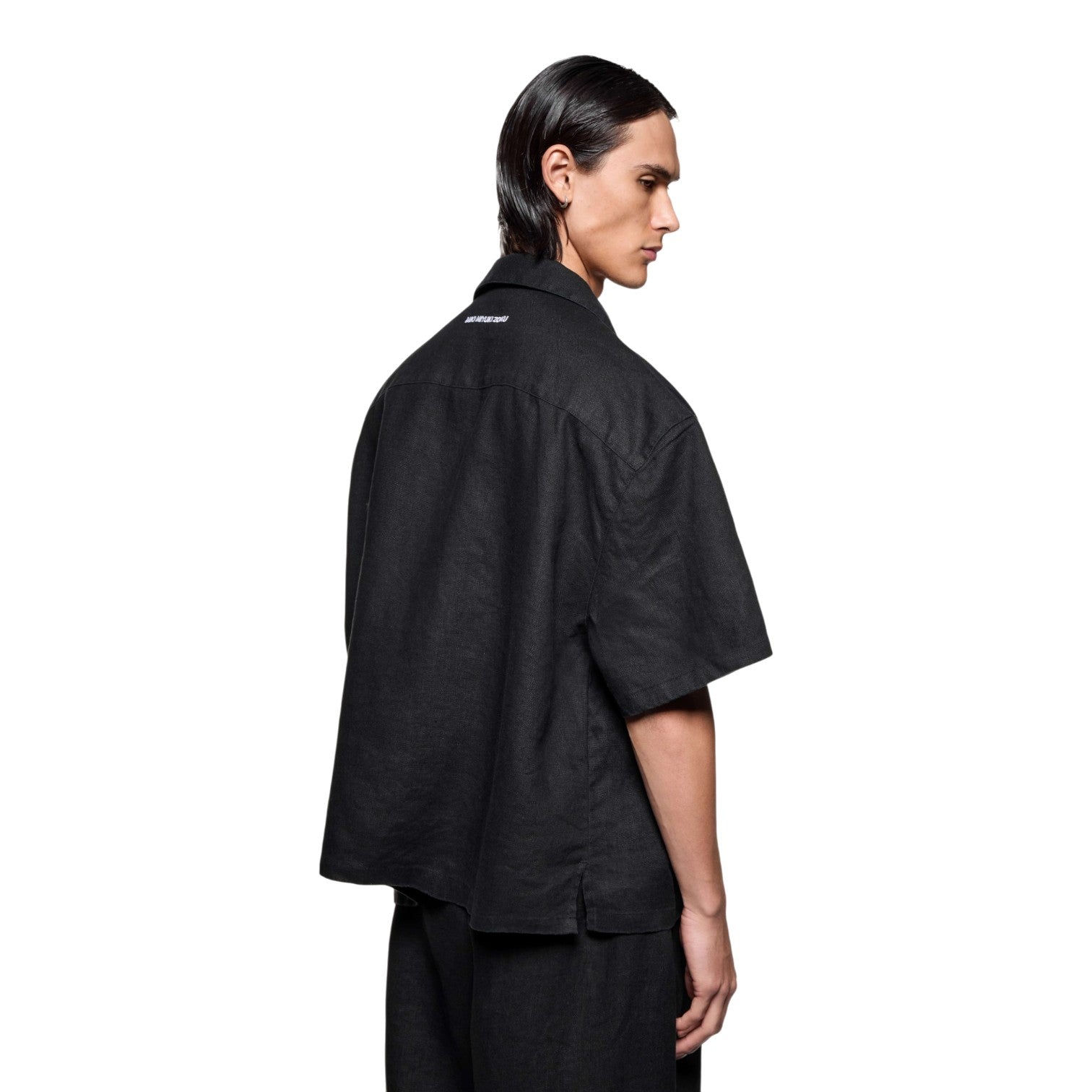Linen Vacation Shirt Black