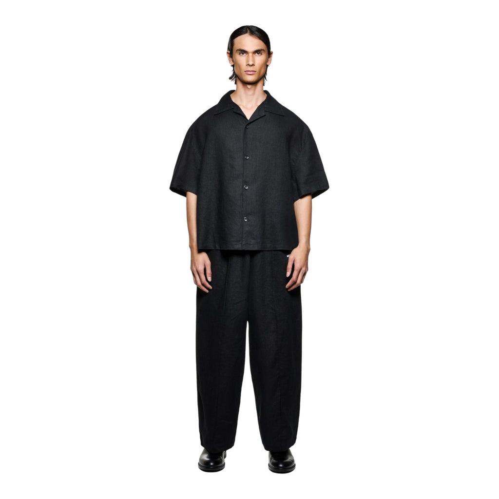 Linen Vacation Shirt Black
