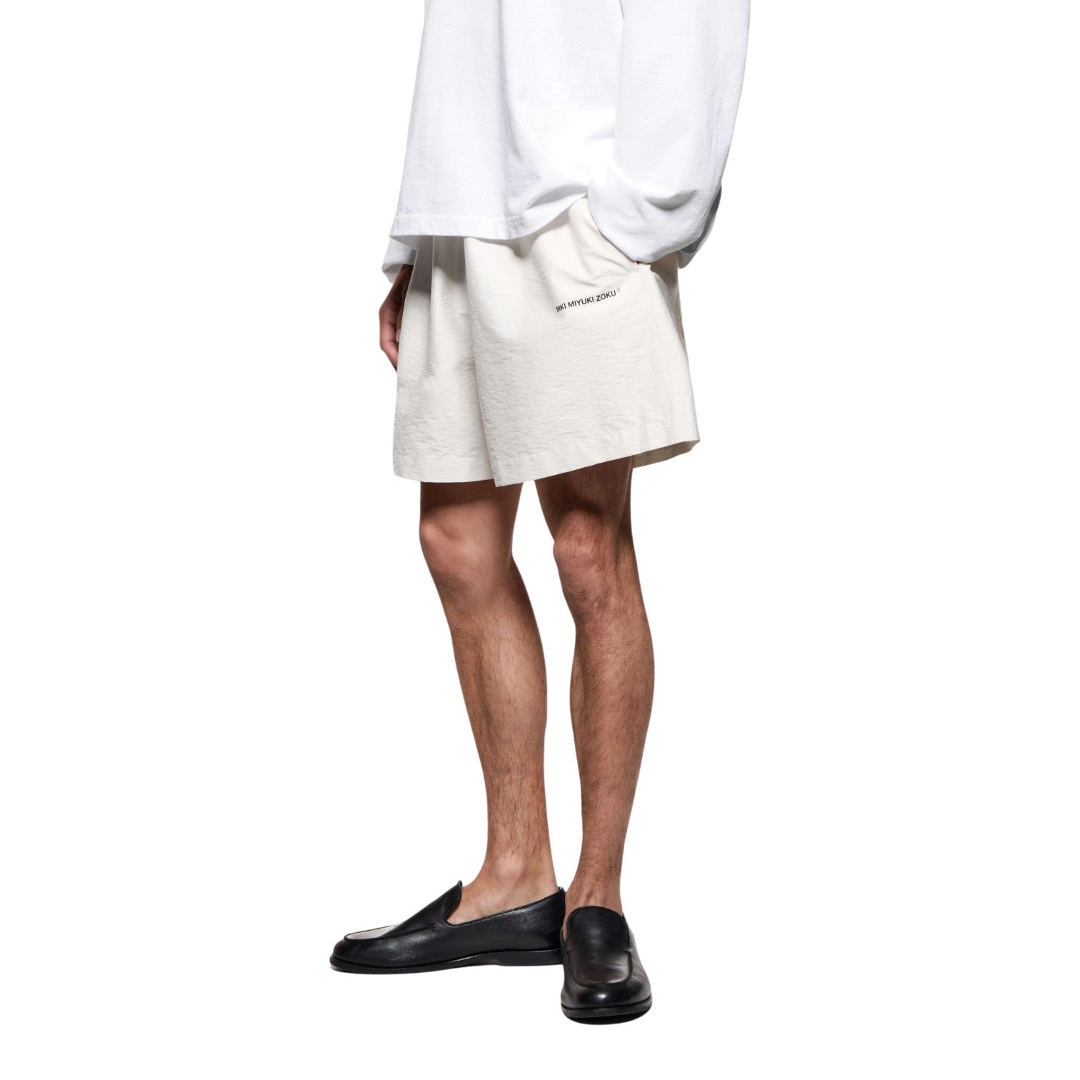 Botanical Print Wide Leg Shorts White
