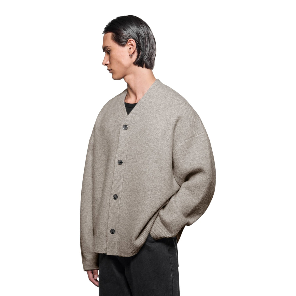 Double Knit Cardigan Brown