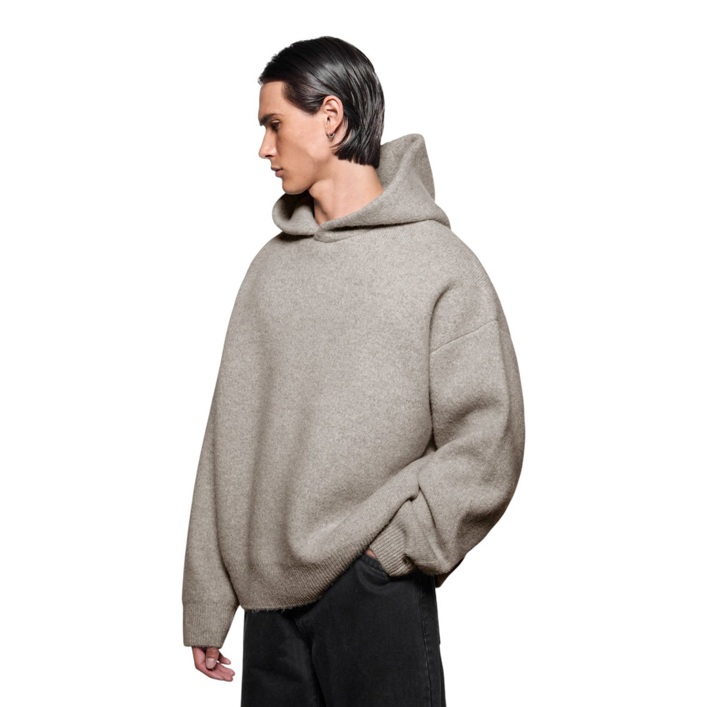 Double Knit Hoodie Brown