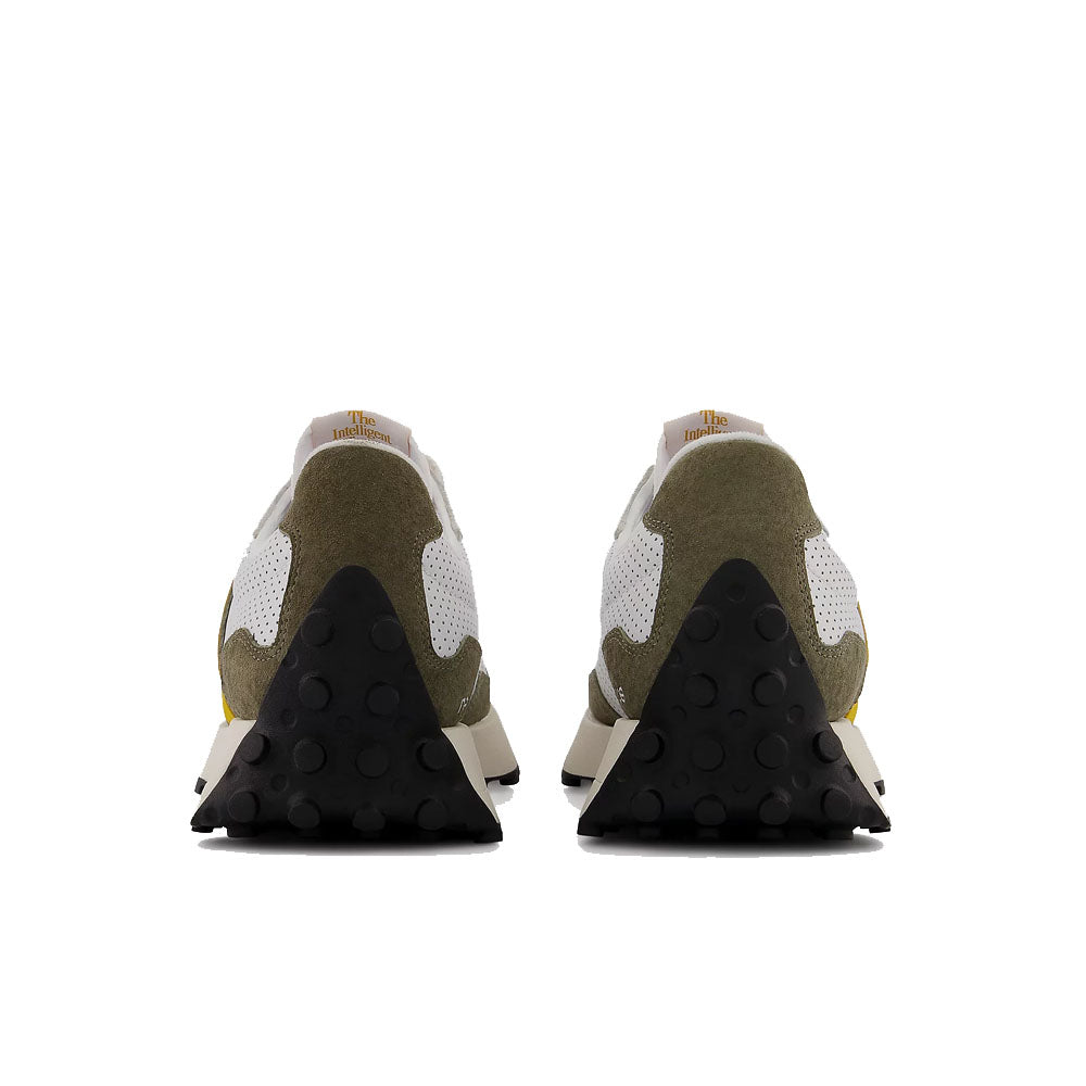 New Balance 327 White Yellow Olive