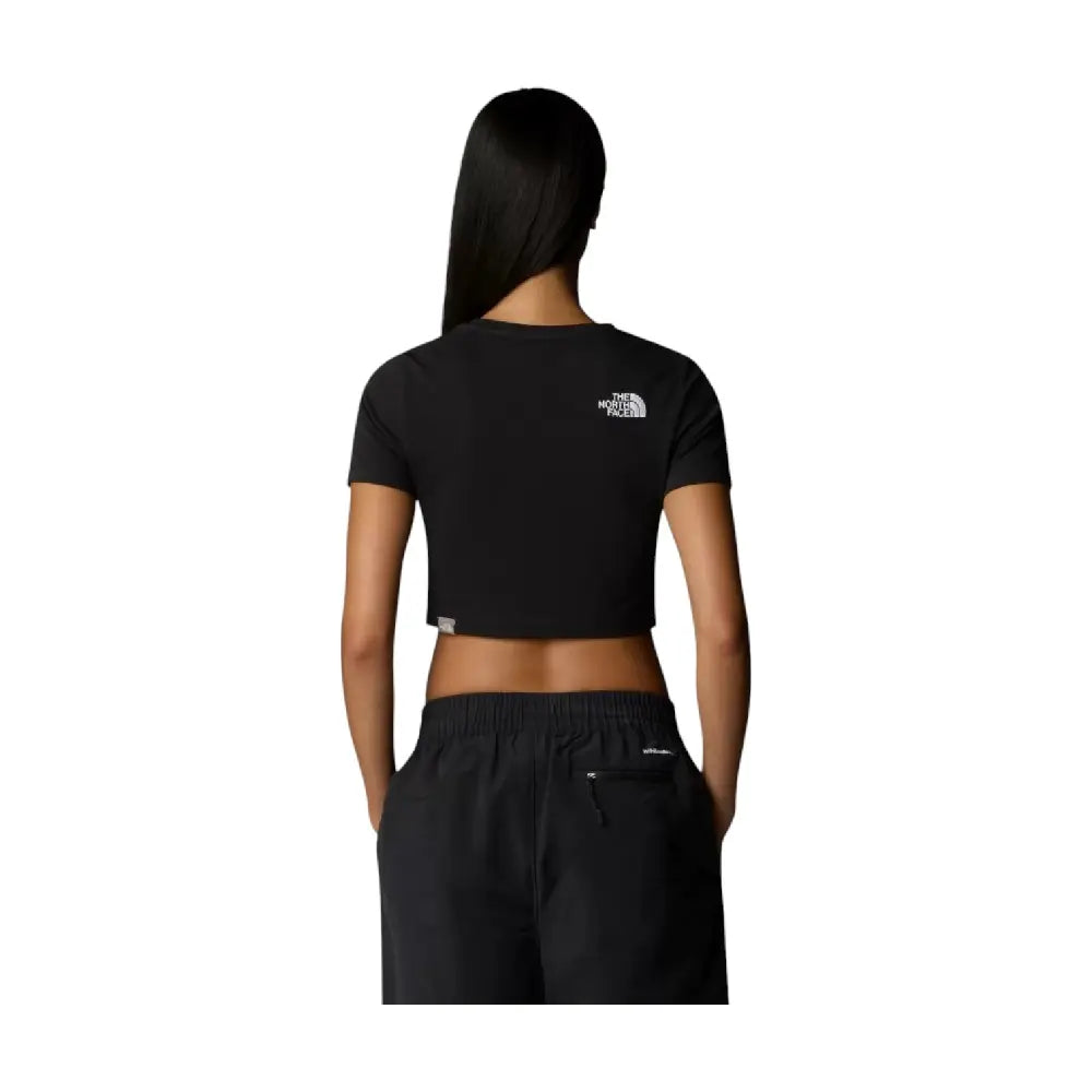 S/S Essential Cropped Slim T-Shirt Black