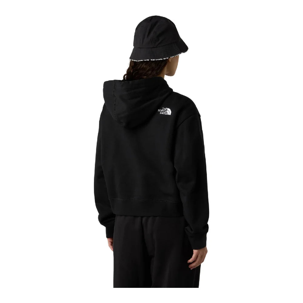 Essential Crop Hoodie Black