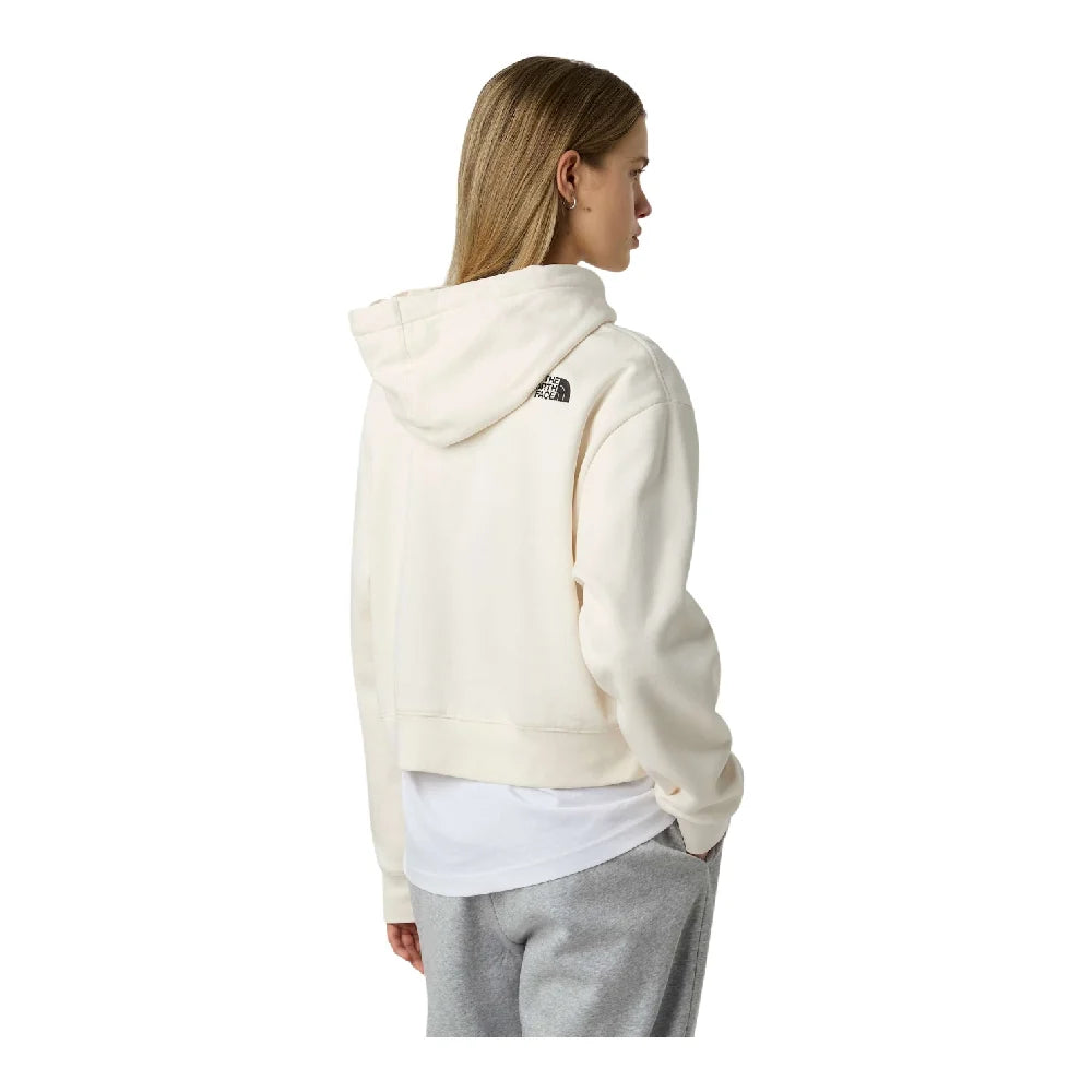 Essential Crop Hoodie White