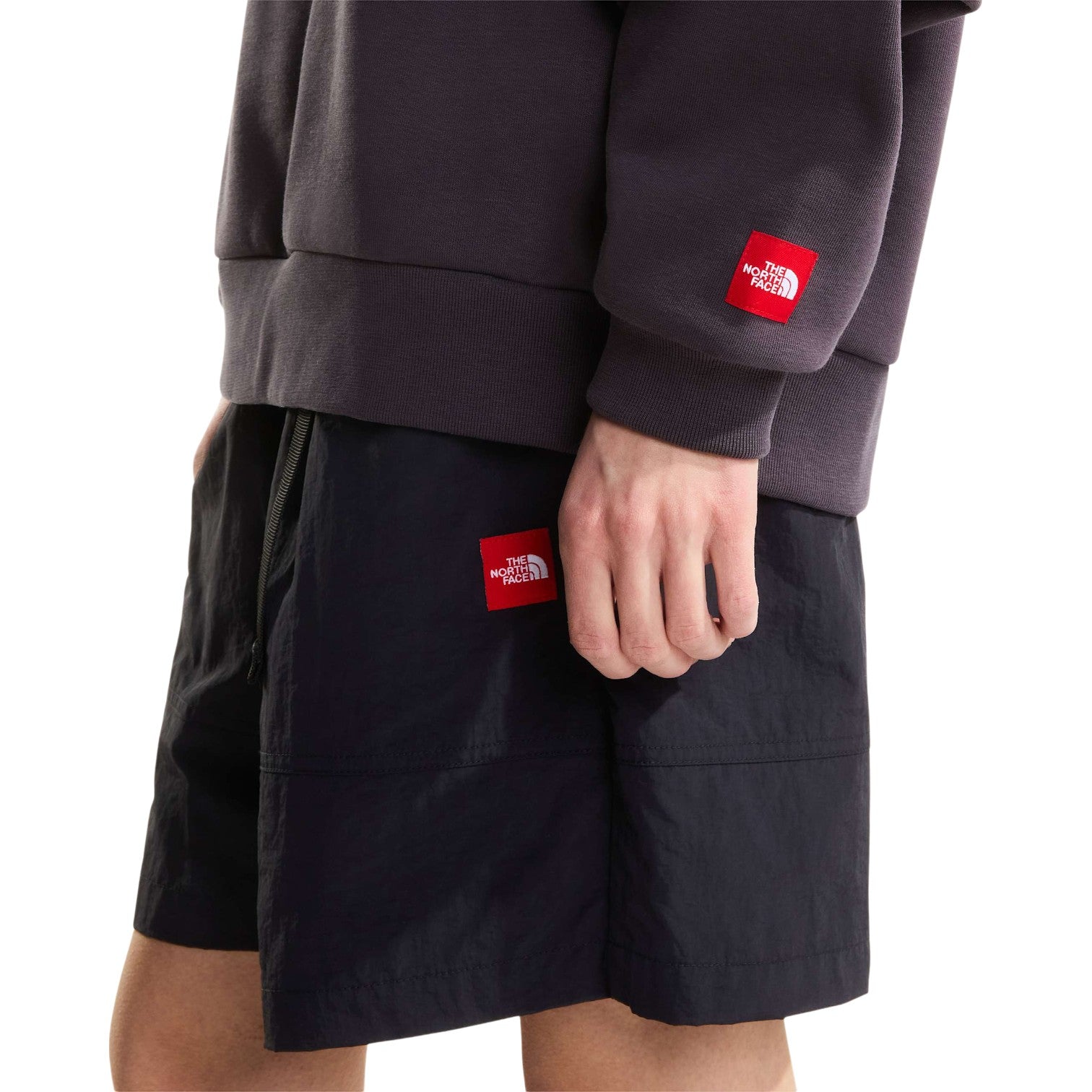 M TNF RED BOX HOODIE OBSIDIAN