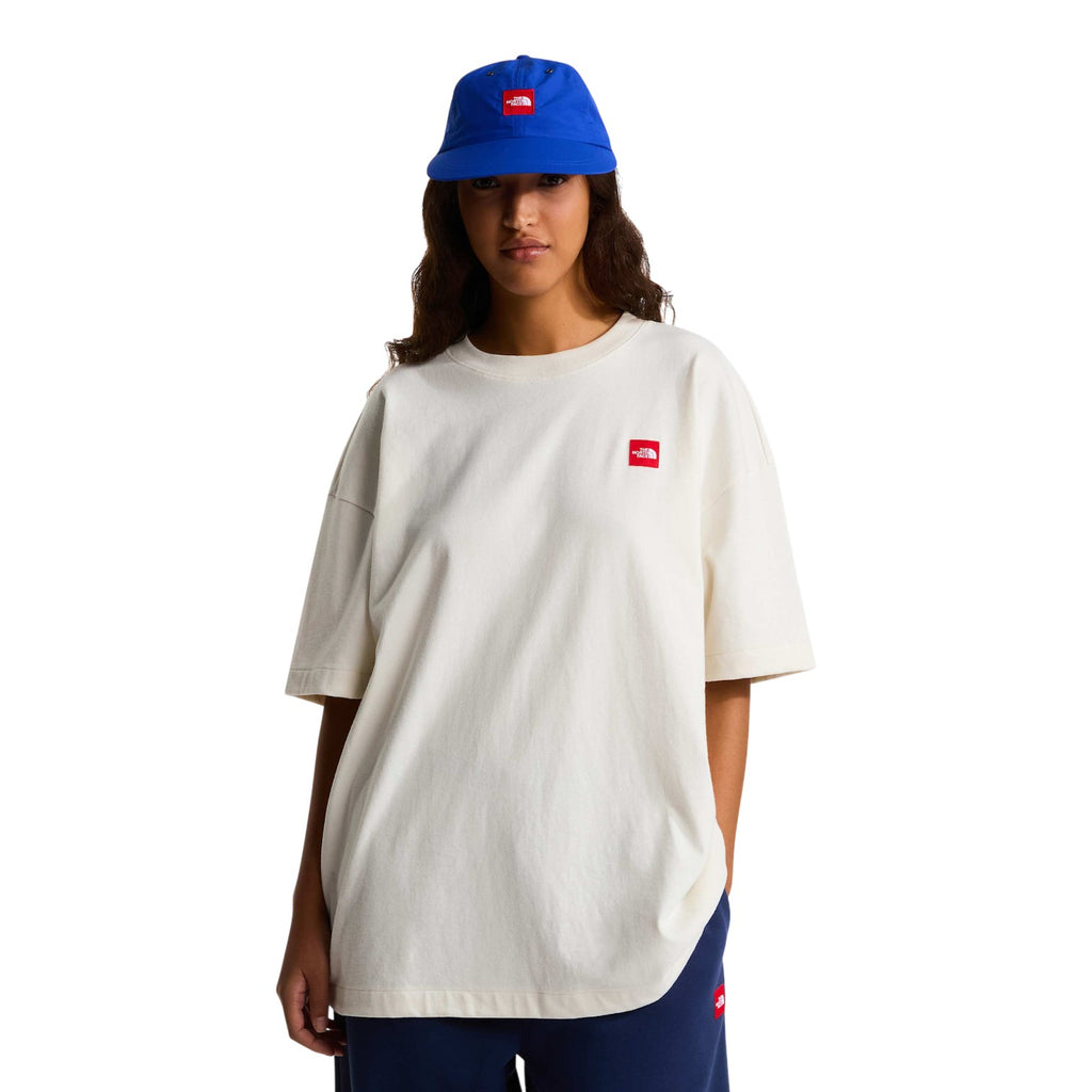 M TNF RED BOX S/S TEE WHITE DUNE