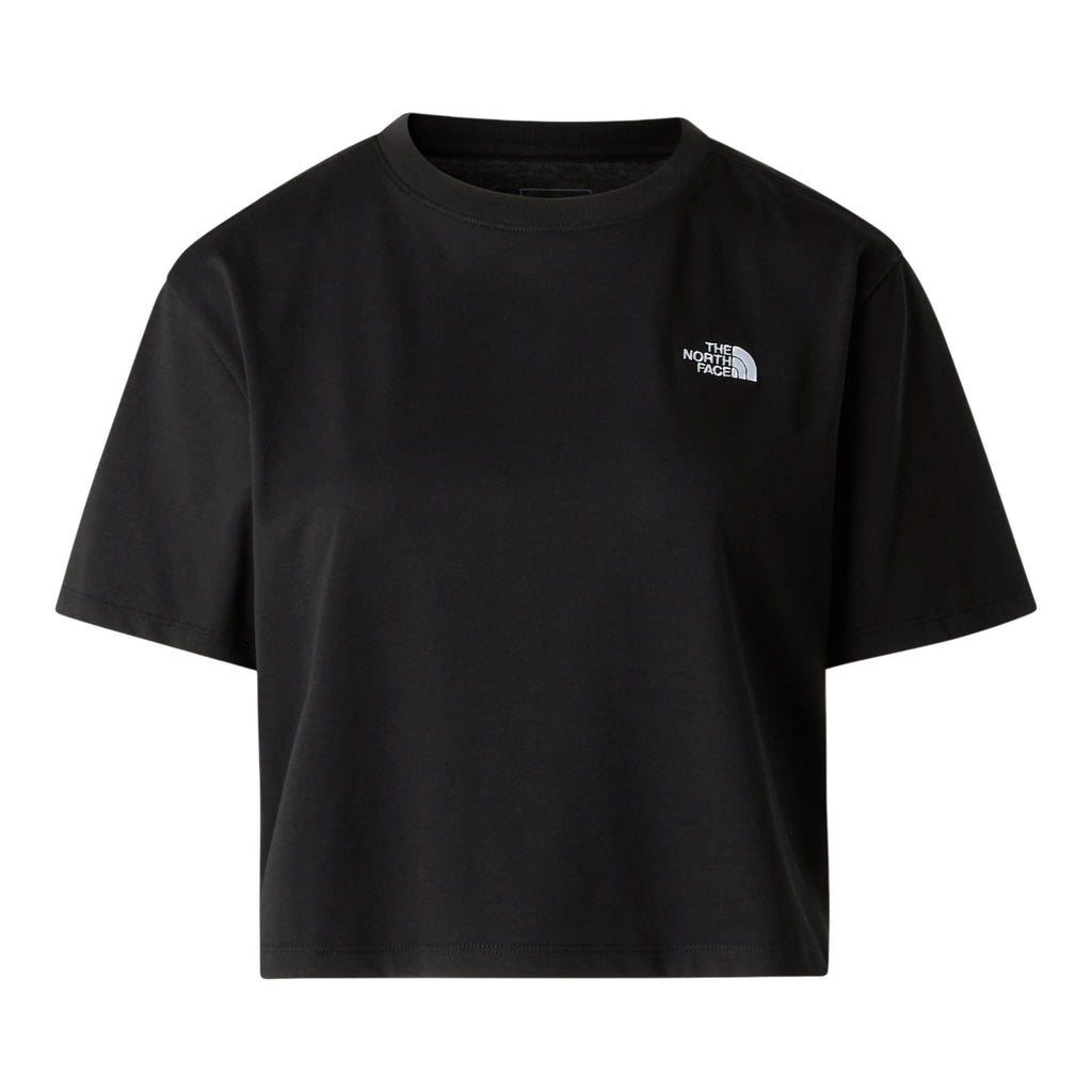 W EVOLUTION SIMPLE DOME CROP RLX SS TEE TNF BLACK