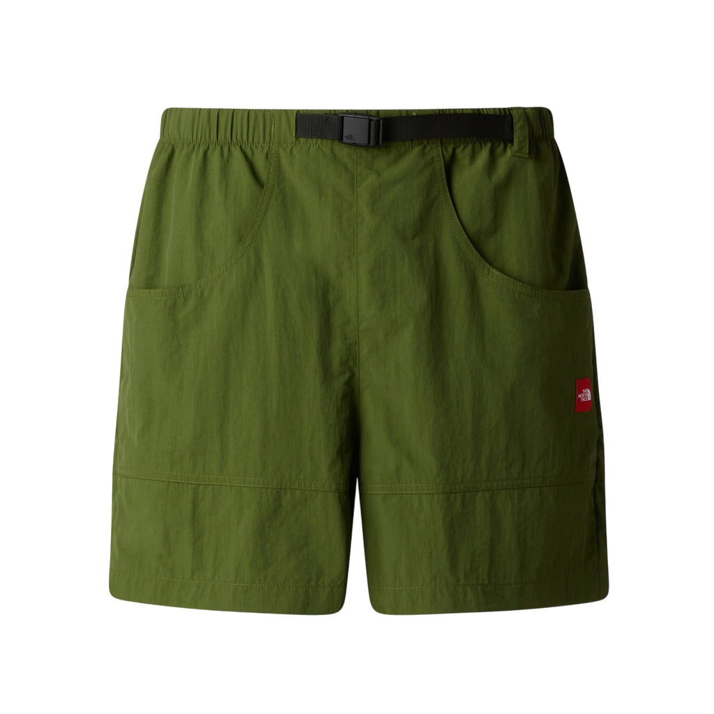 Red Box Nylon Belted Short Woodland Green