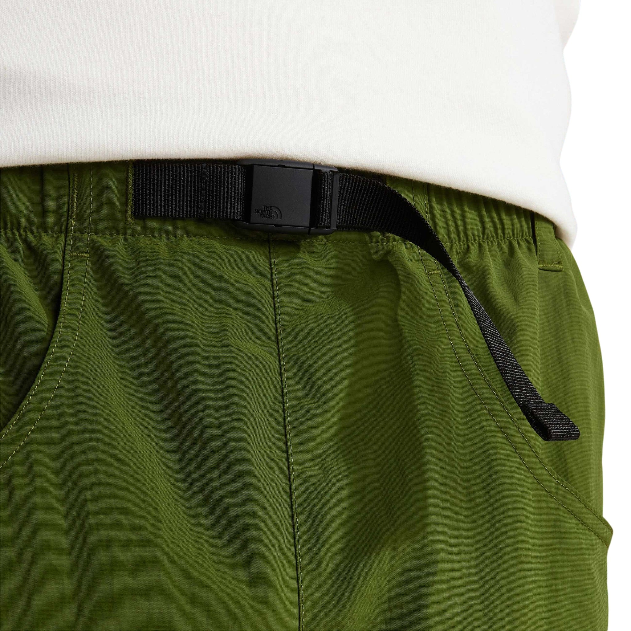 Red Box Nylon Belted Short Woodland Green