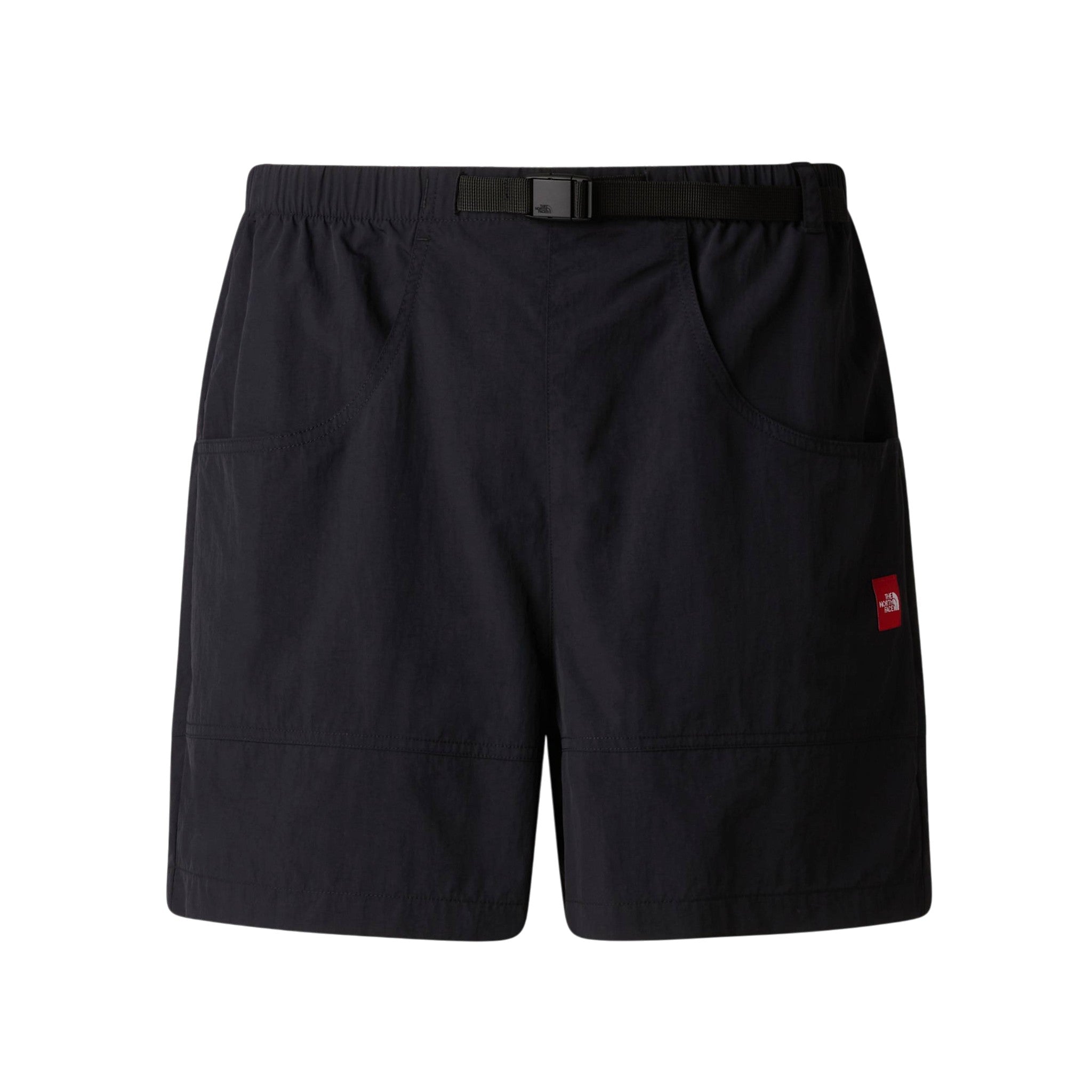 Red Box Nylon Belted Short Black
