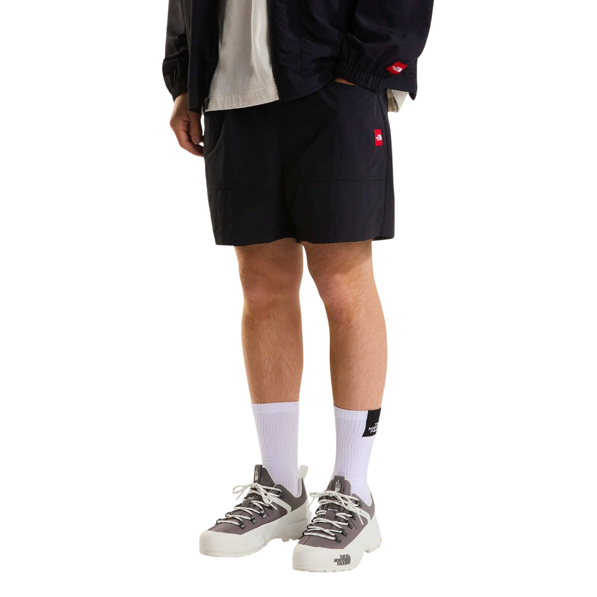 Red Box Nylon Belted Short Black