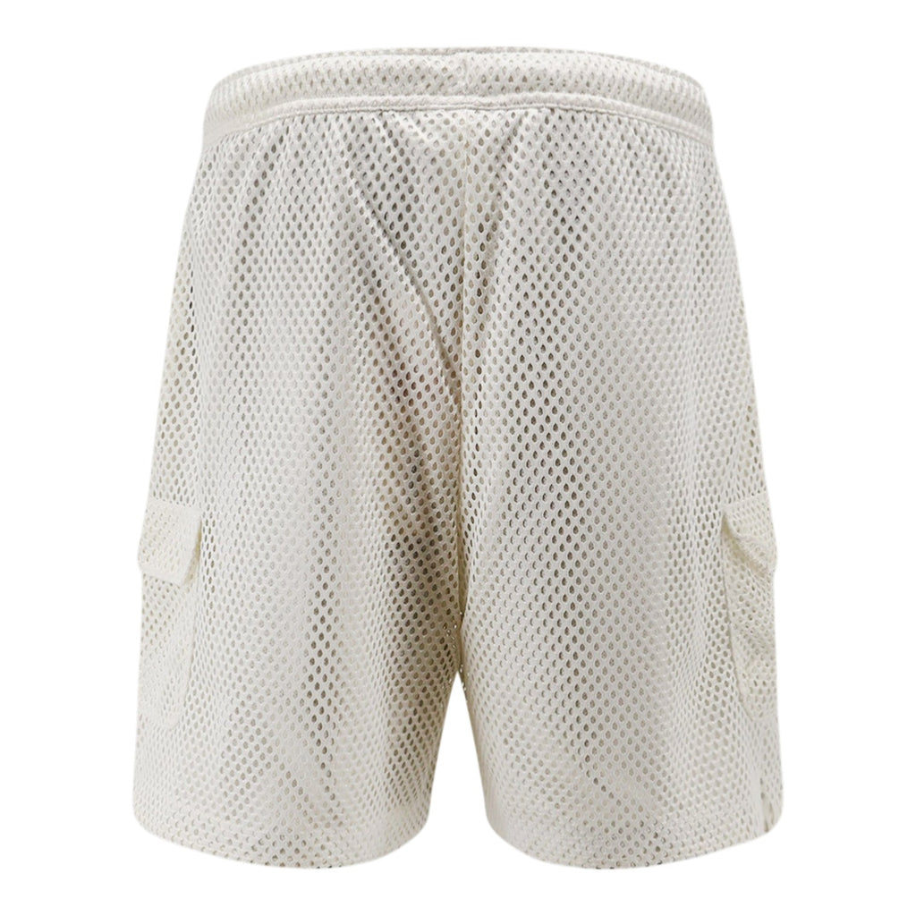 Red Box Mesh Utility Short White Dune