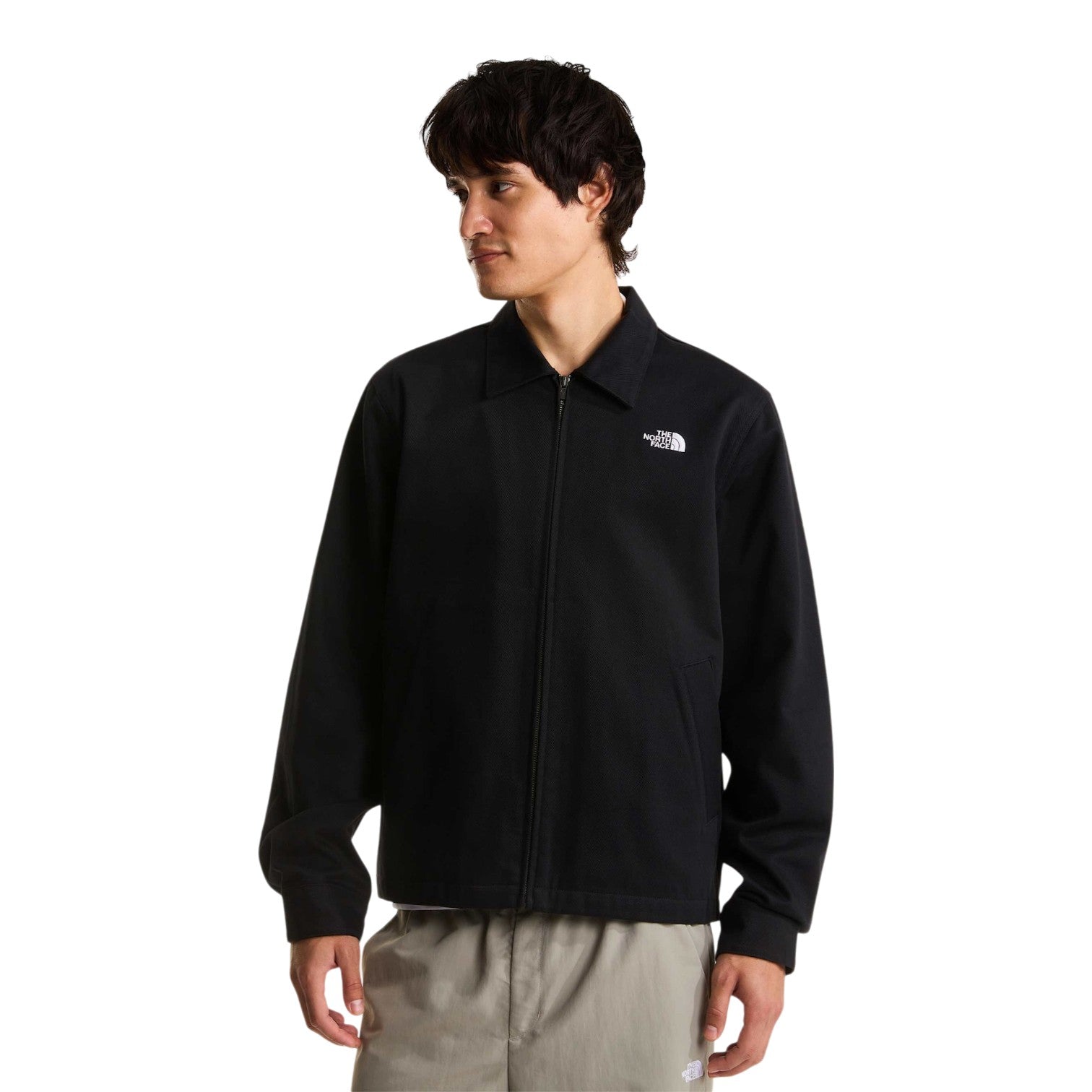 Twill Collared Jacket Black