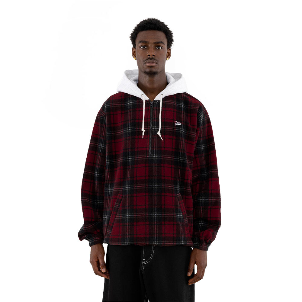 Tartan Fleece Hooded Overshirt