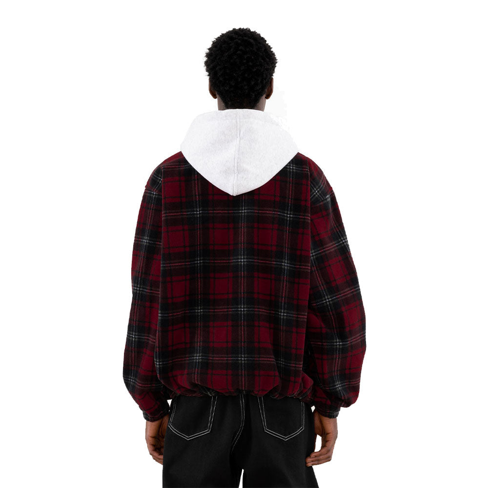Tartan Fleece Hooded Overshirt