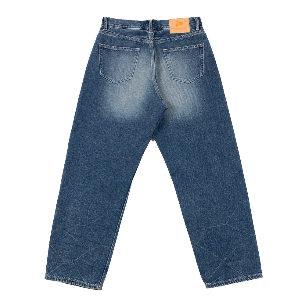 Washed Denim Pants