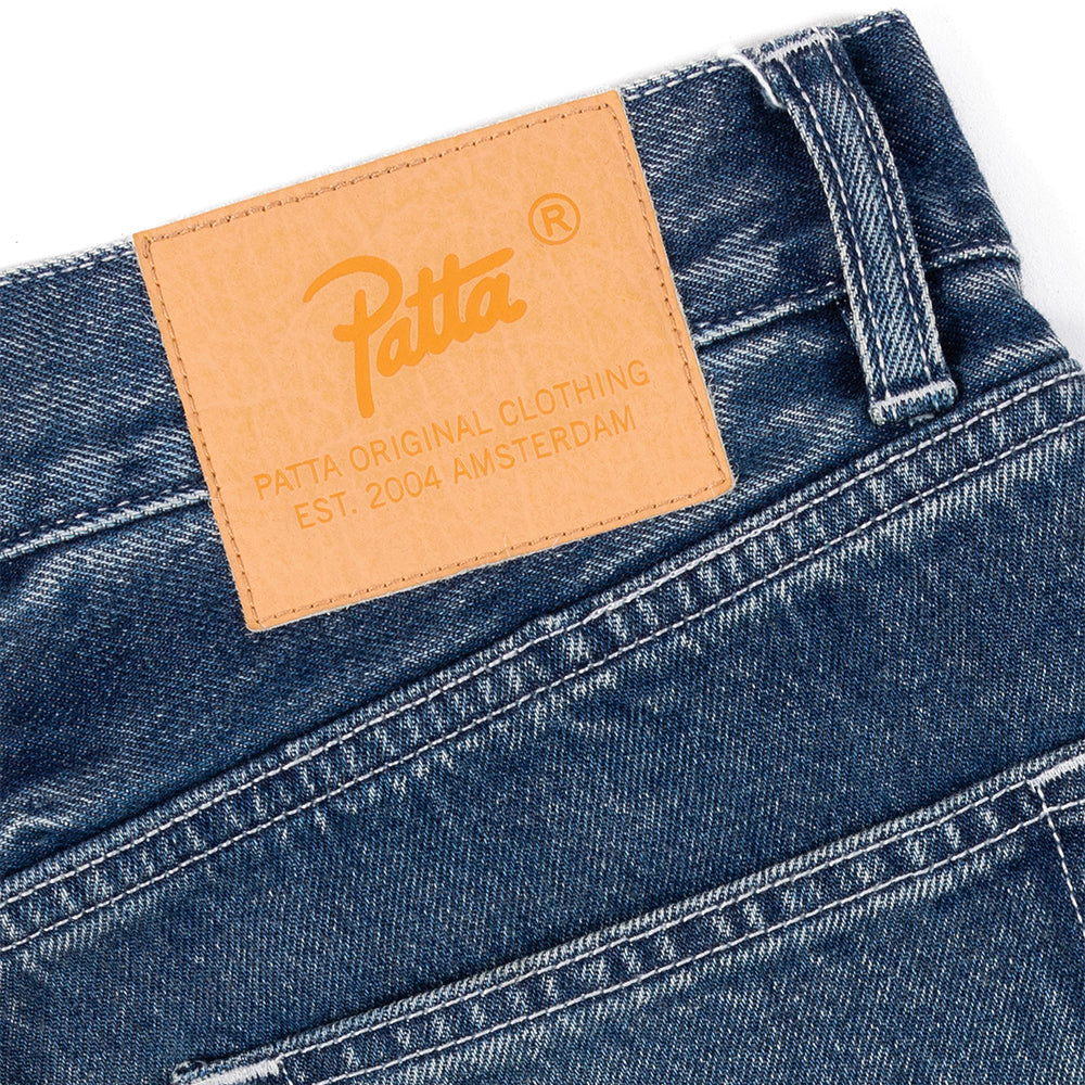 Washed Denim Pants