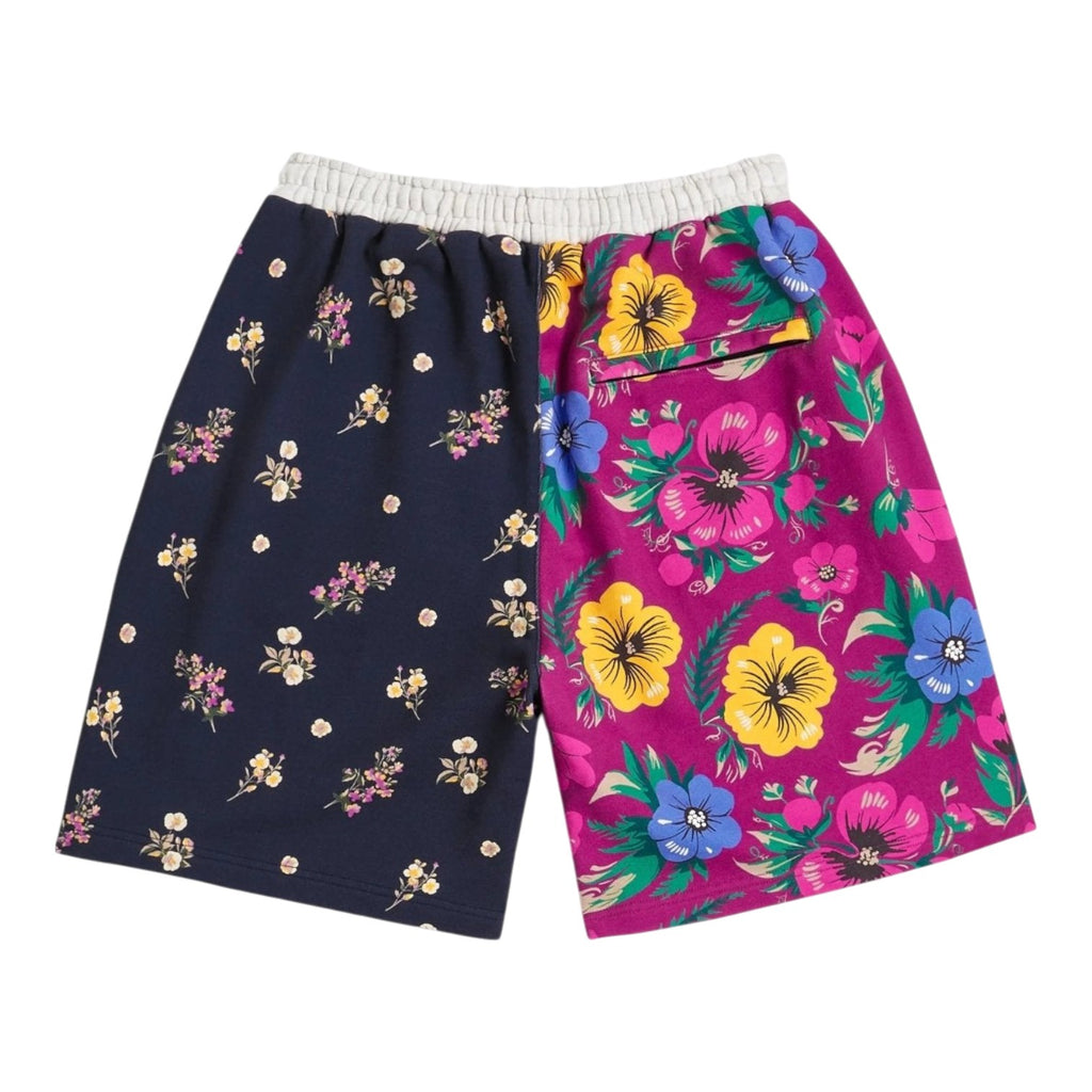 Floral Patchwork Shorts Red