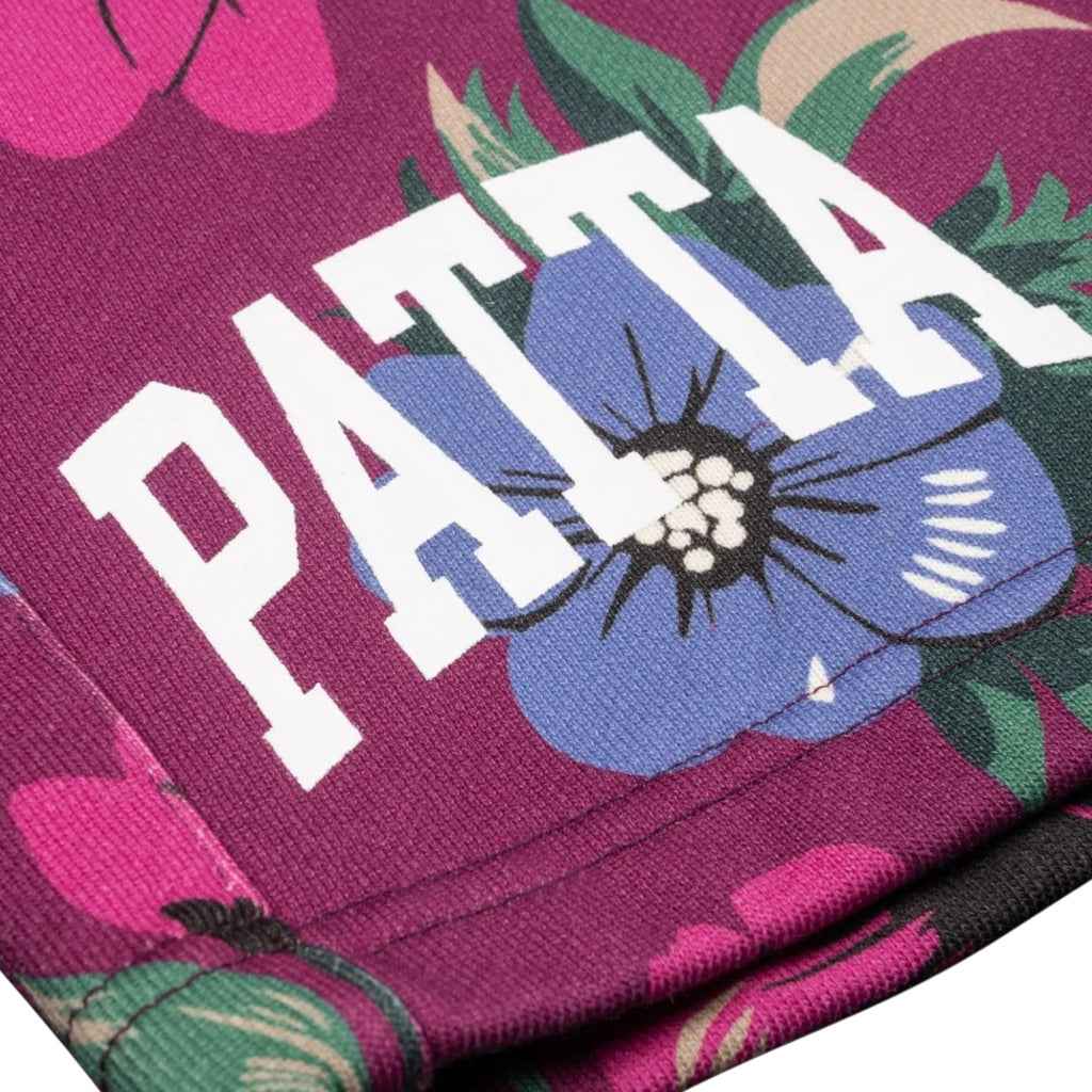 Floral Patchwork Shorts Red