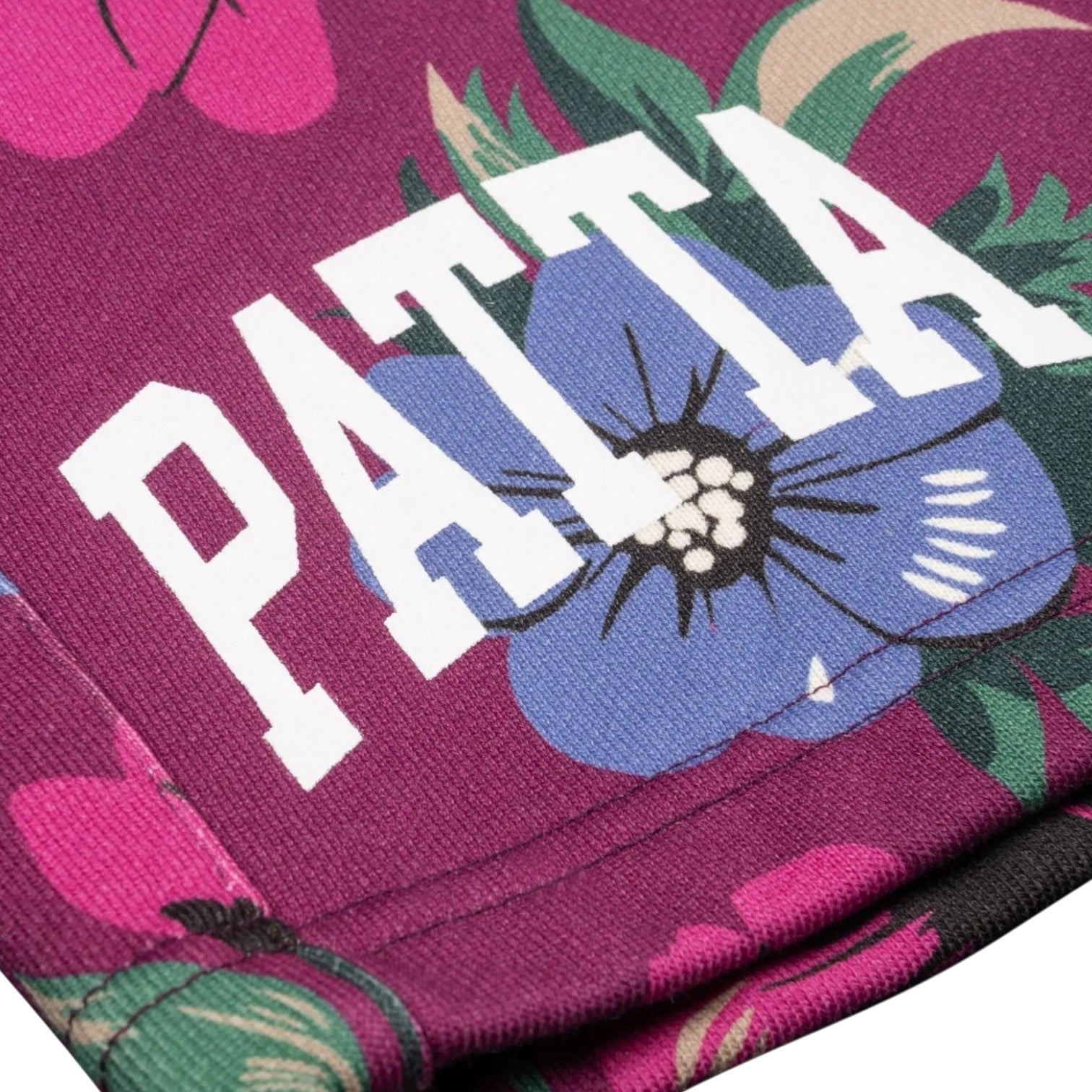 Floral Patchwork Shorts Red