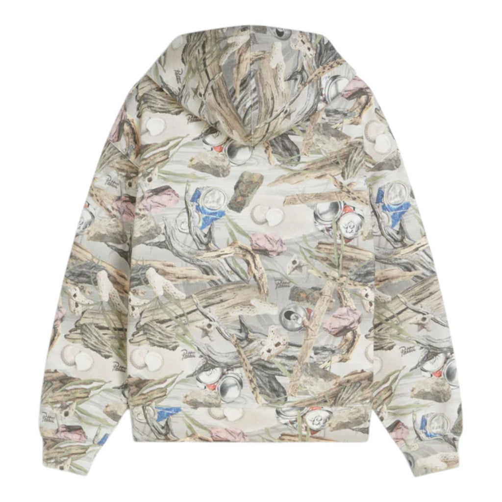 Beach Print Boxy Hooded Sweater