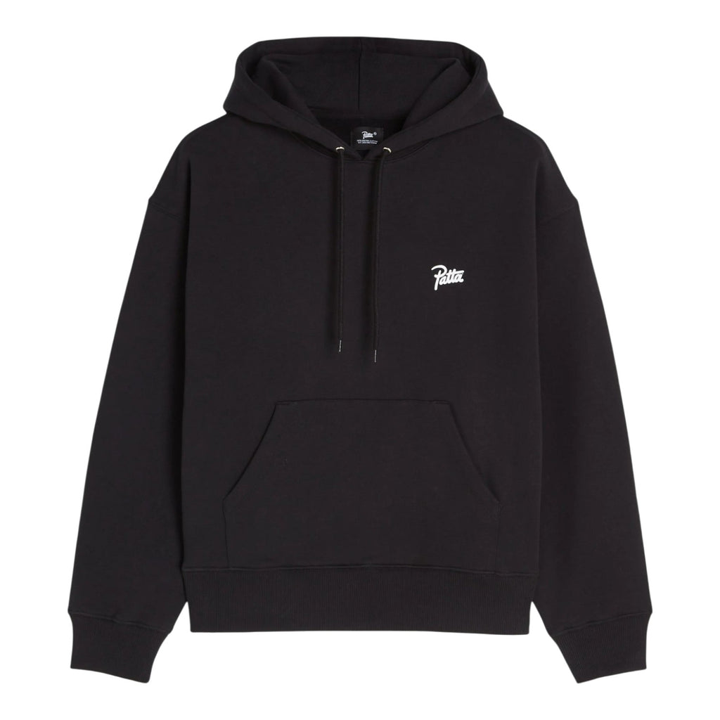 Embroidered Fire Panther Hooded Sweater Black