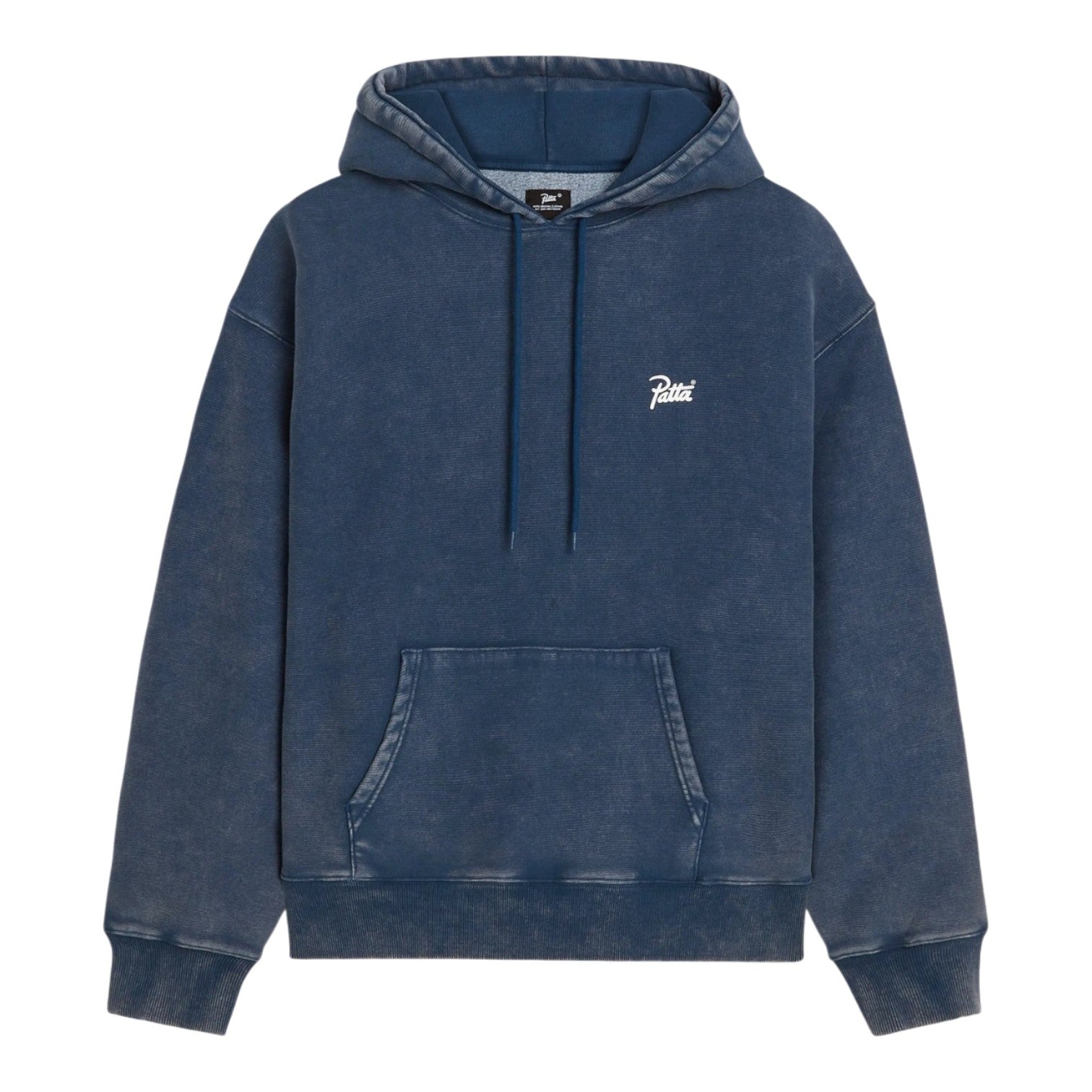 Classic Acid Washed Hooded Sweater Blue