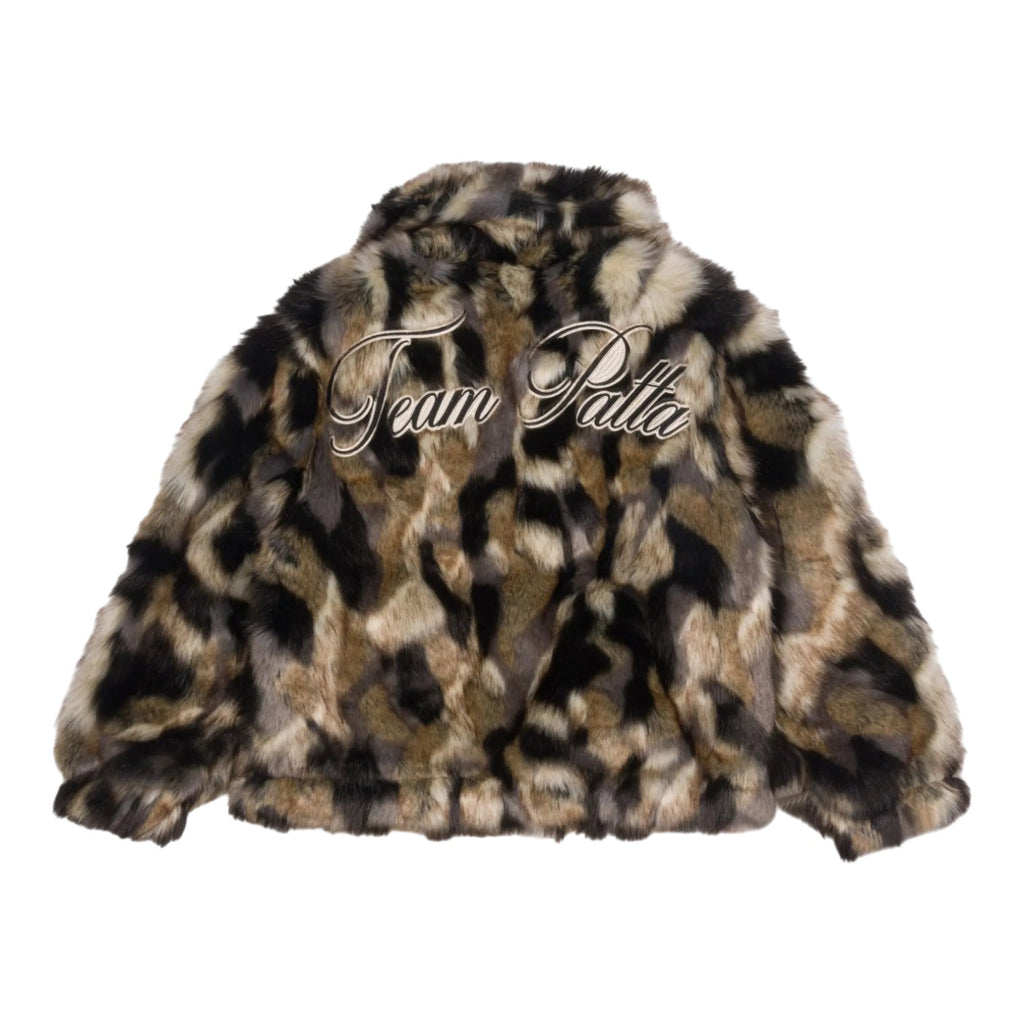 Faux Fur Patchwork Jacket Multi