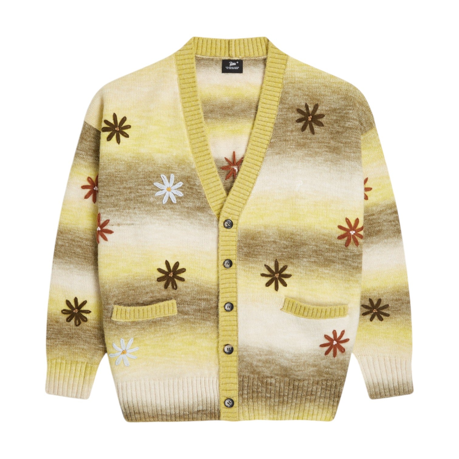 Peace & Love Knitted Cardigan Yellow